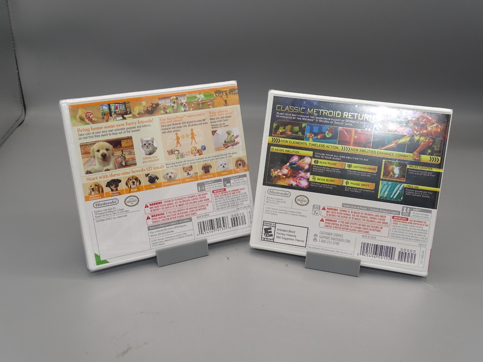 2-PACK Nintendo 3DS METROID SAMUS RETURNS + NINTENDOGS CATS **NEW**