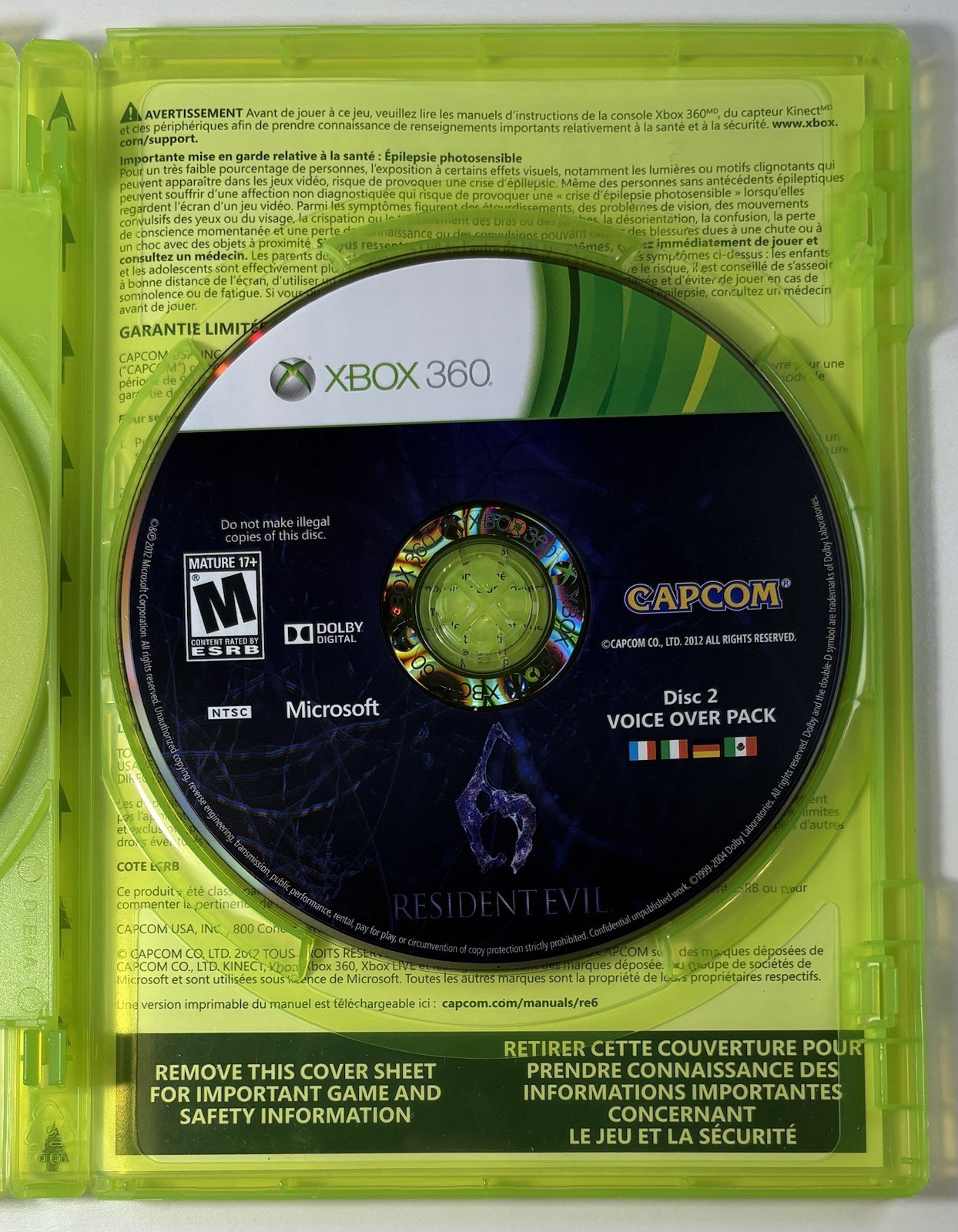 Resident Evil 6 (Microsoft Xbox 360, 2012) W/ Case – TESTED WORKS