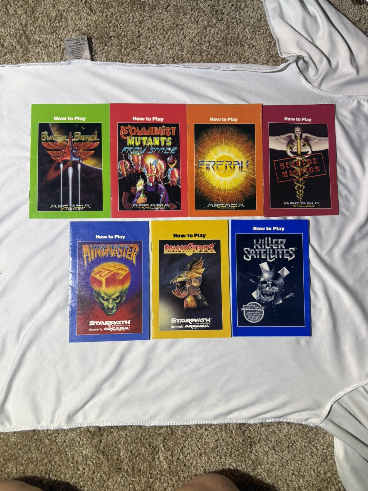 Supercharger Starpath Arcadia Atari VCS 7 Cassette Tapes Adapter Game WORKS