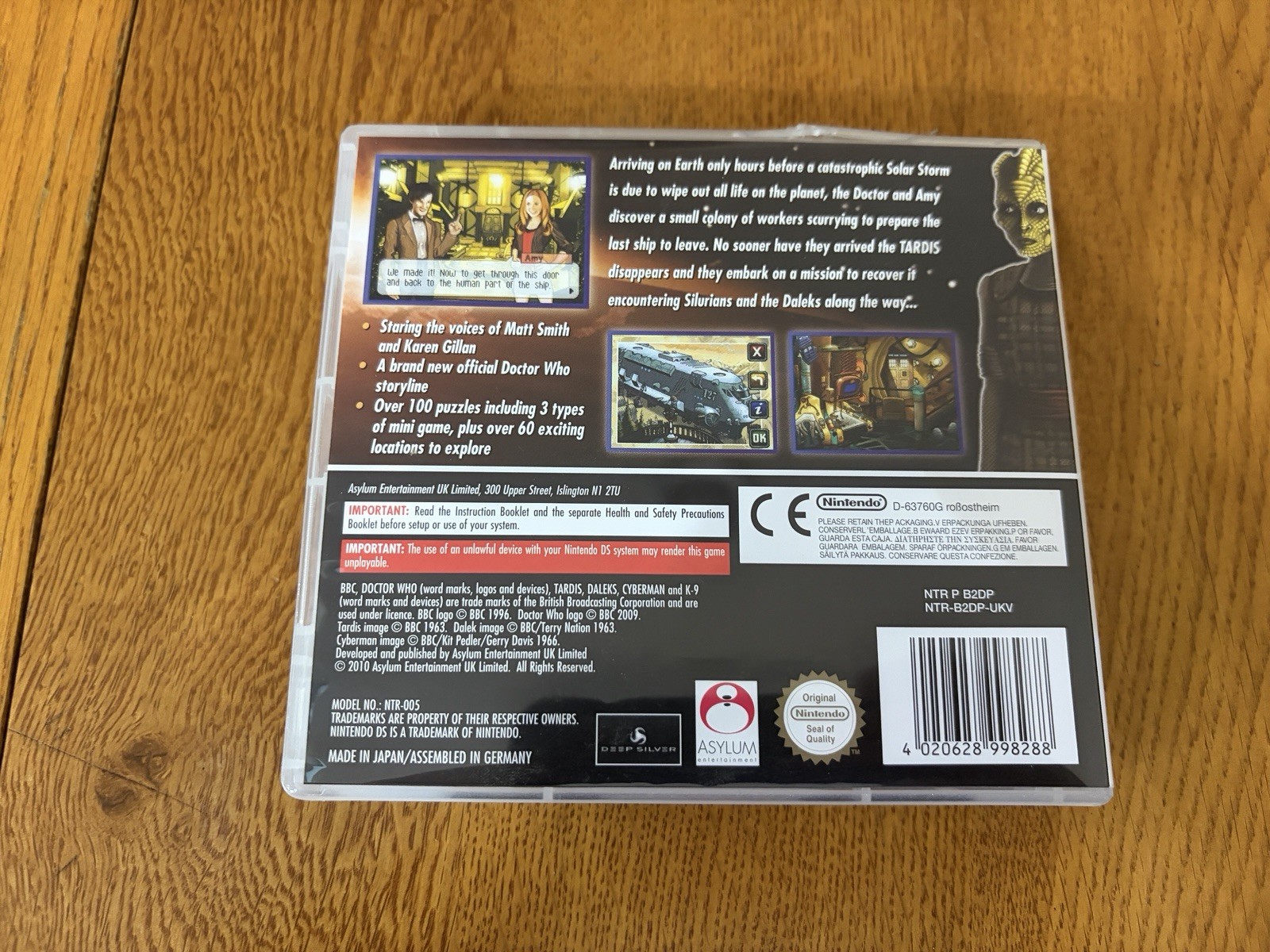 DOCTOR WHO EVACUATION EARTH NINTENDO DS 2010 COMPLETE GAME MANUAL CASE