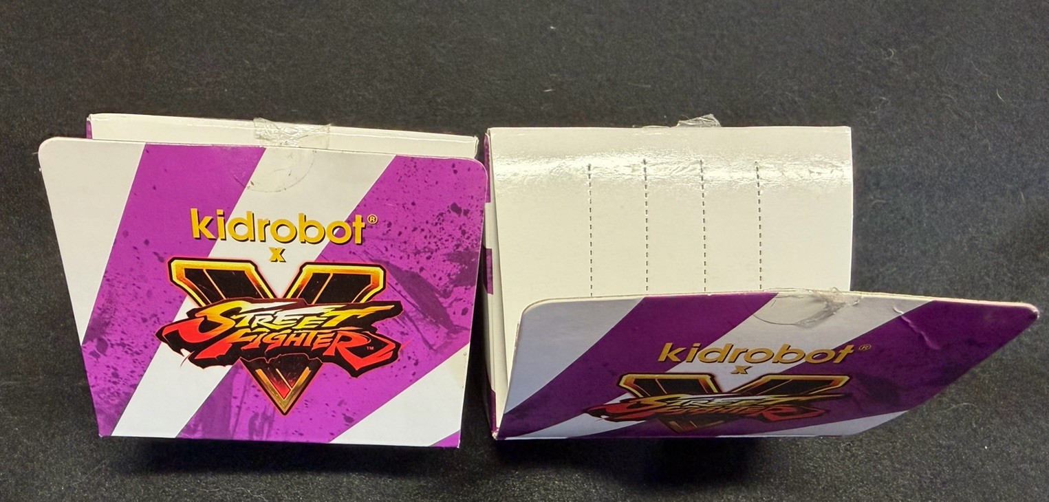 Lot of 2 Kidrobot Street Fighter V Capcom vinyl mini figures Necalli & Zangief