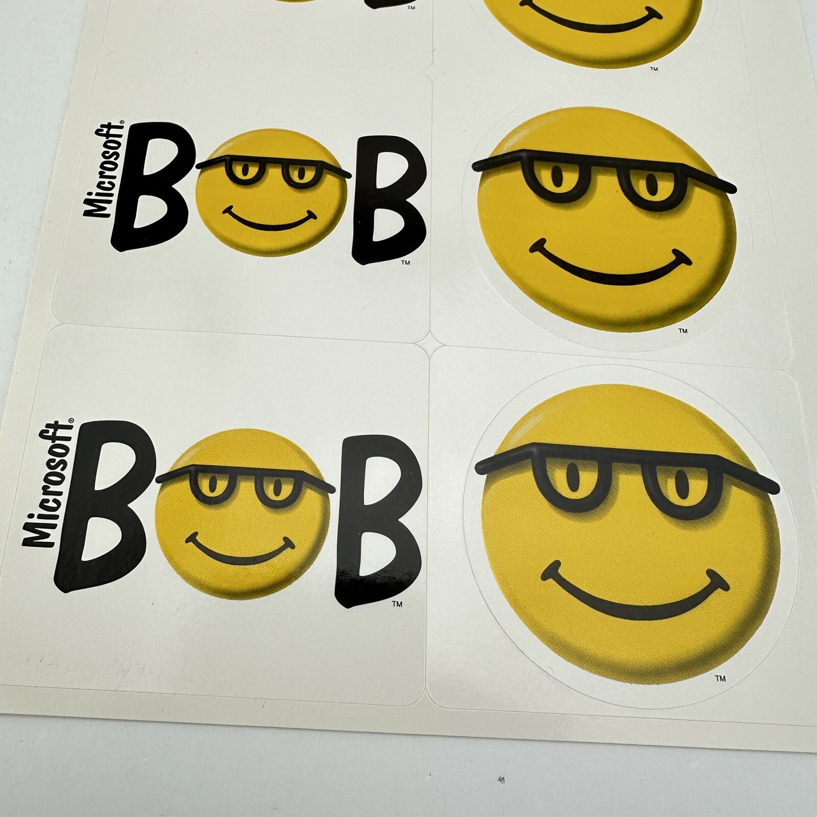 Vintage Original Microsoft Bob Stickers – 6 Rare Stickers Windows