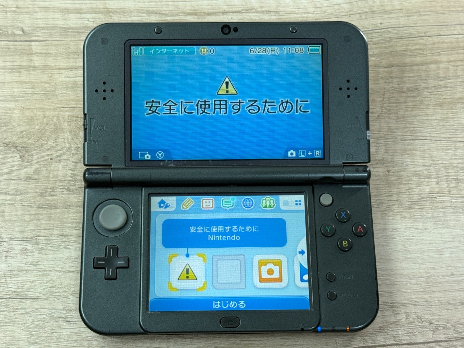 RANK B+ Dual IPS Nintendo New 3DS XL Metallic Black Console Tested Japan D6404