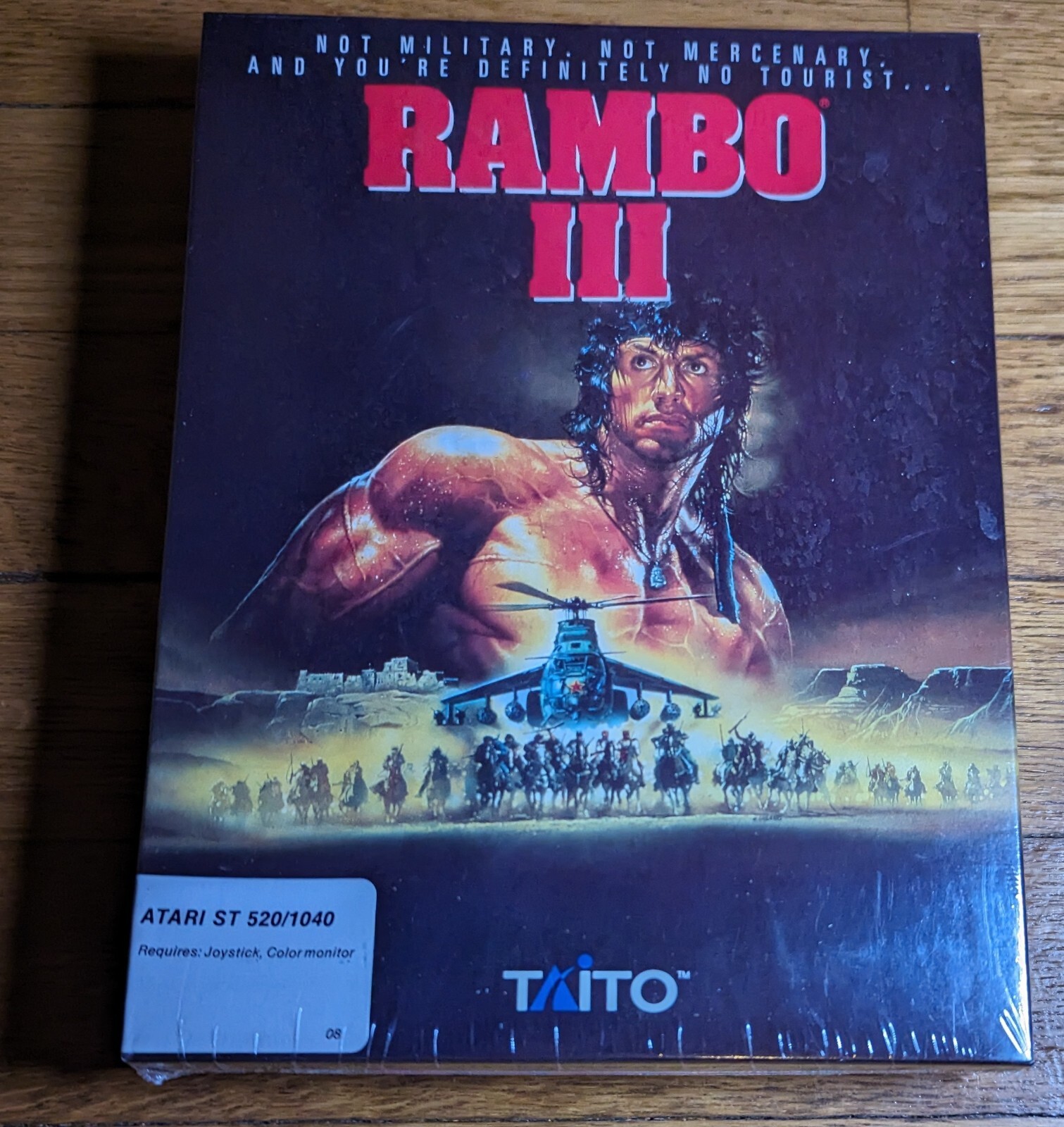 NEW FACTORY SEALED! Rambo III 3 – ATARI ST 520/1040 Taito Game Big Box PC 1989