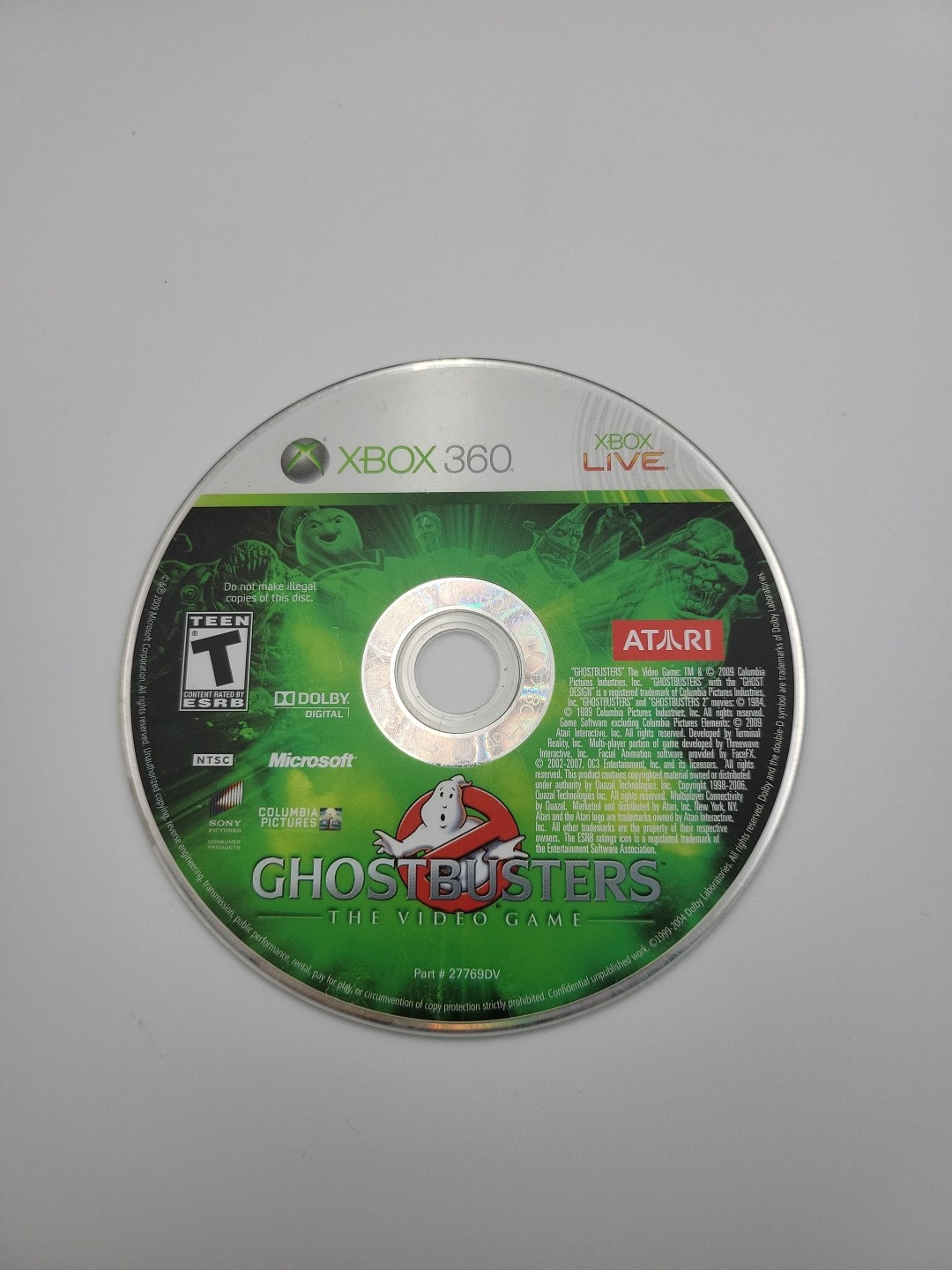 Ghostbusters: The Video Game (Microsoft Xbox 360, 2009) Disc Only