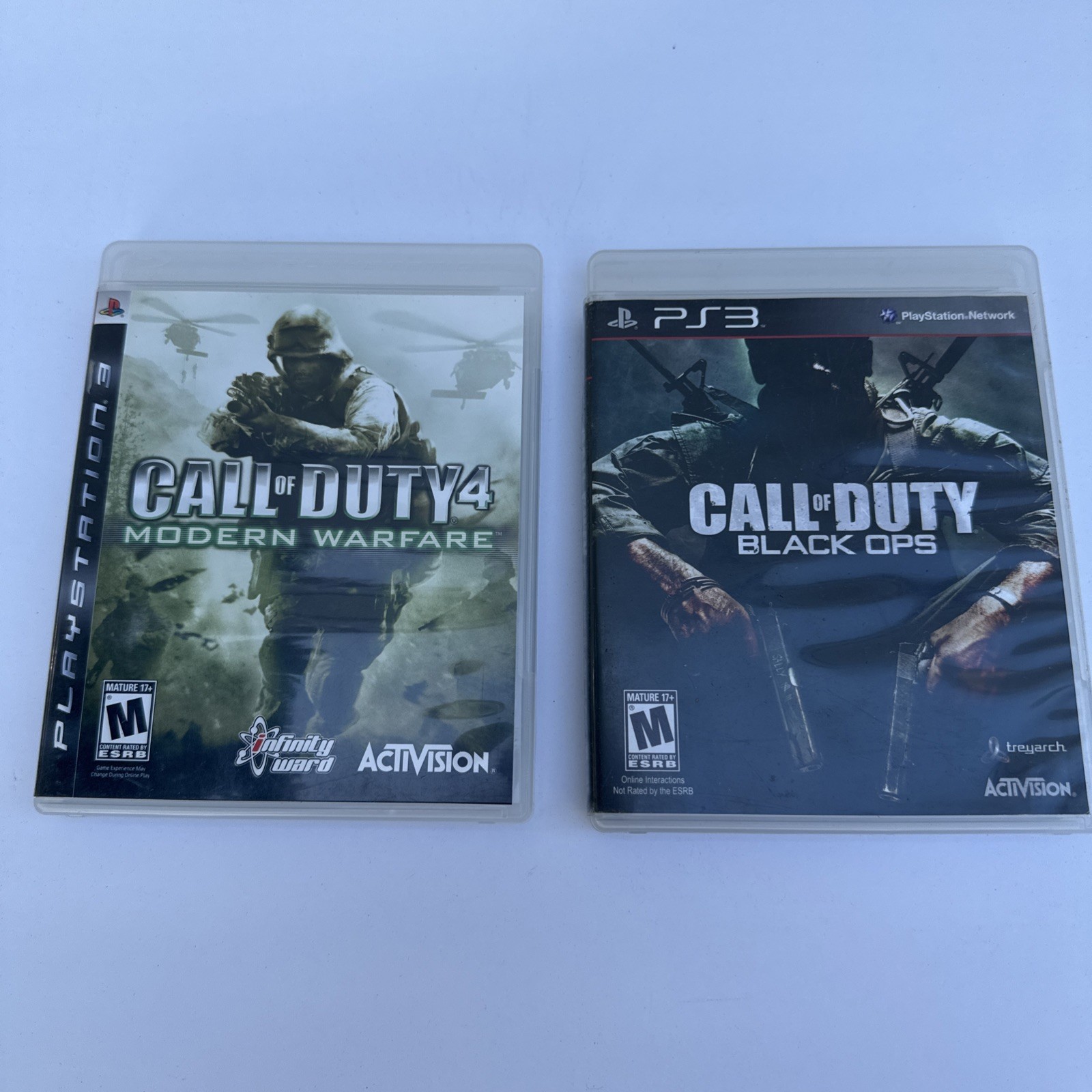 CIB PS3 Lot of 2 Call of Duty 4 Modern Warfare & COD: Black Ops w/ Manuals