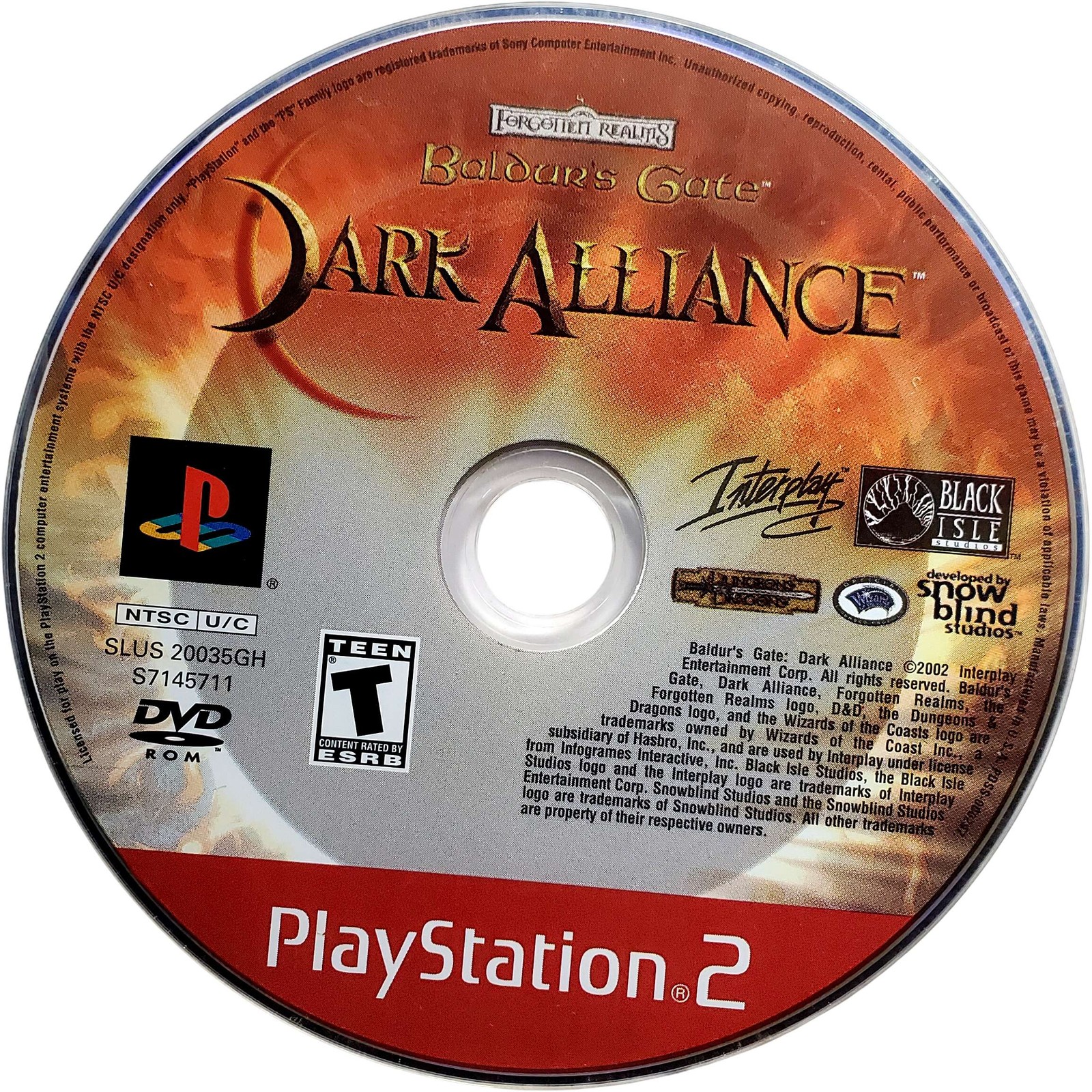 Baldur’s Gate Dark Alliance Greatest Hits – Sony Playstation 2 Pristine