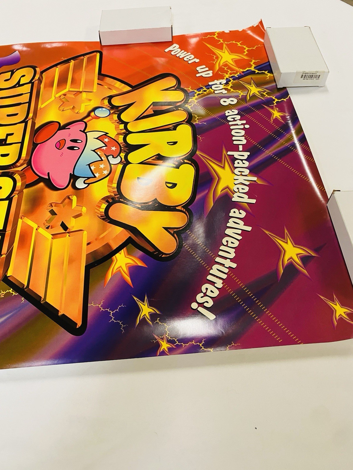 RARE 1996 KIRBY SUPER STAR SNES ORIGINAL ROLLED 26×39” STORE PROMO POSTER UNUSED