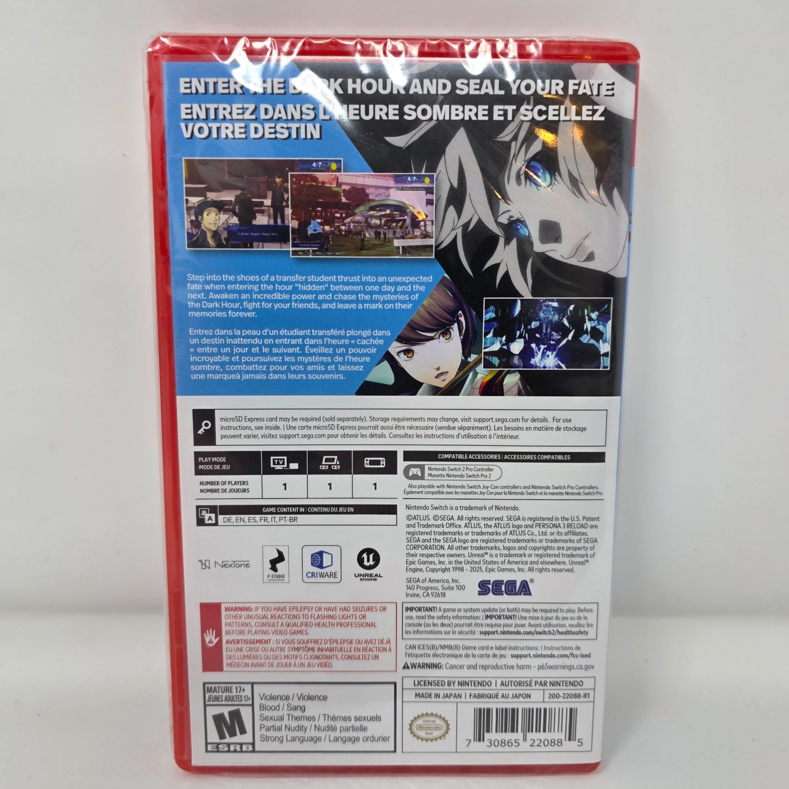 Persona 3 Reload (Game-Key Card) – Nintendo Switch 2 – Brand New