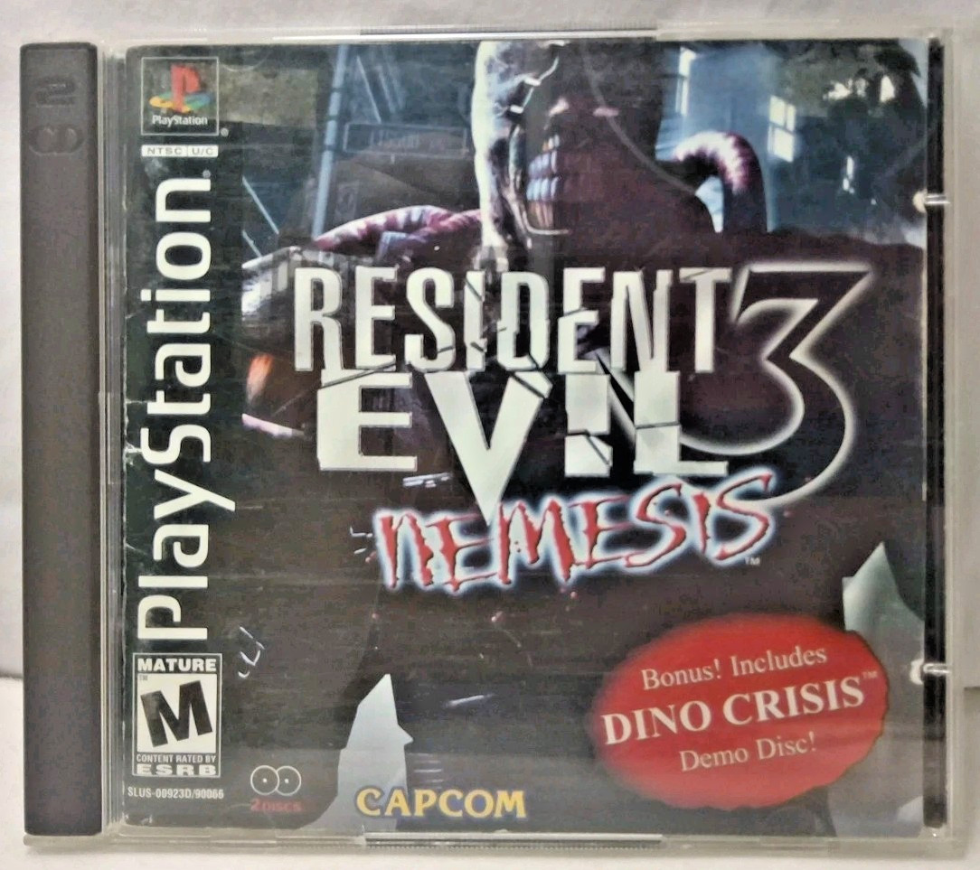 Resident Evil 3 Nemesis (PlayStation 1, 1999) PS1 Complete w/ Dino Crisis Demo