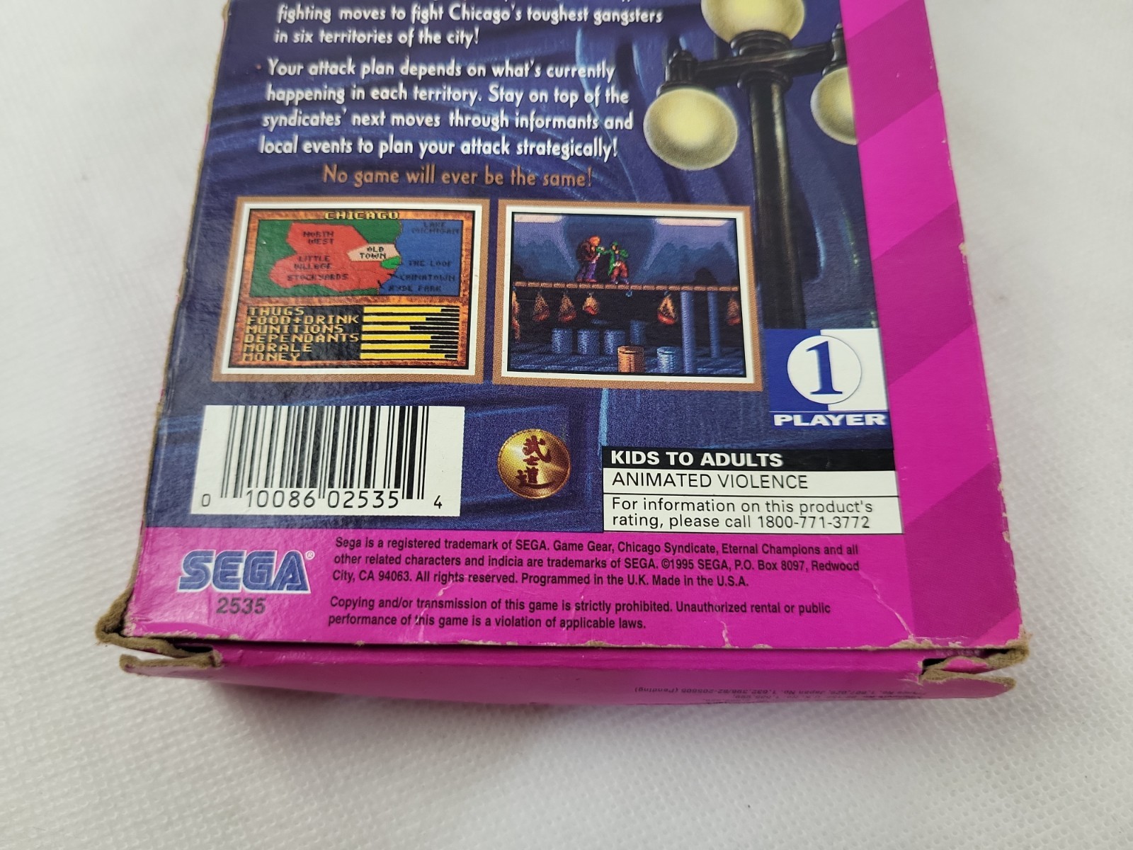Chicago Syndicate Sega Game Gear 100% CIB W/ Manual & Inserts Read Description