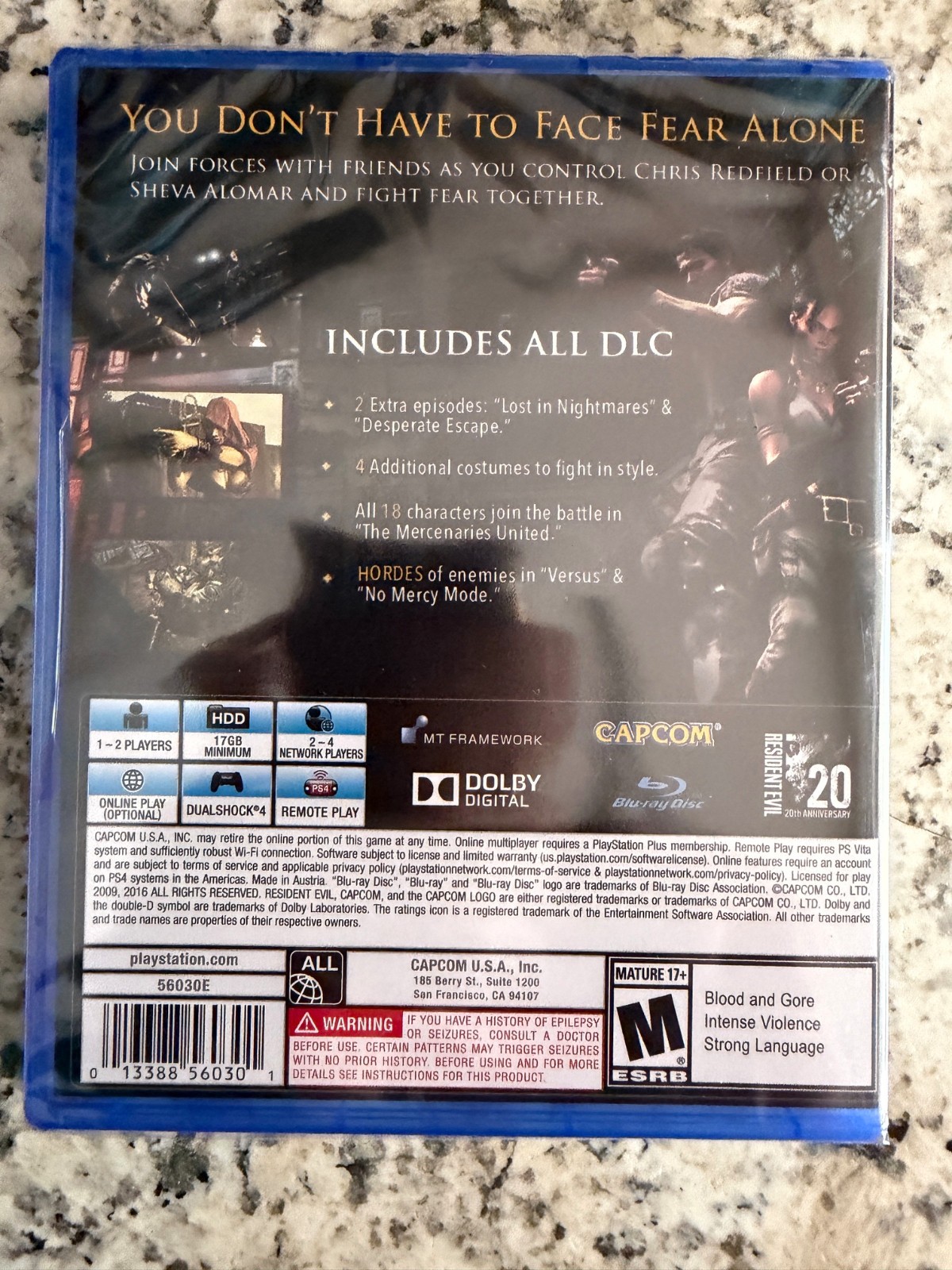 Resident Evil 5 PS4 Brand New Factory Sealed US Includes all DLCs