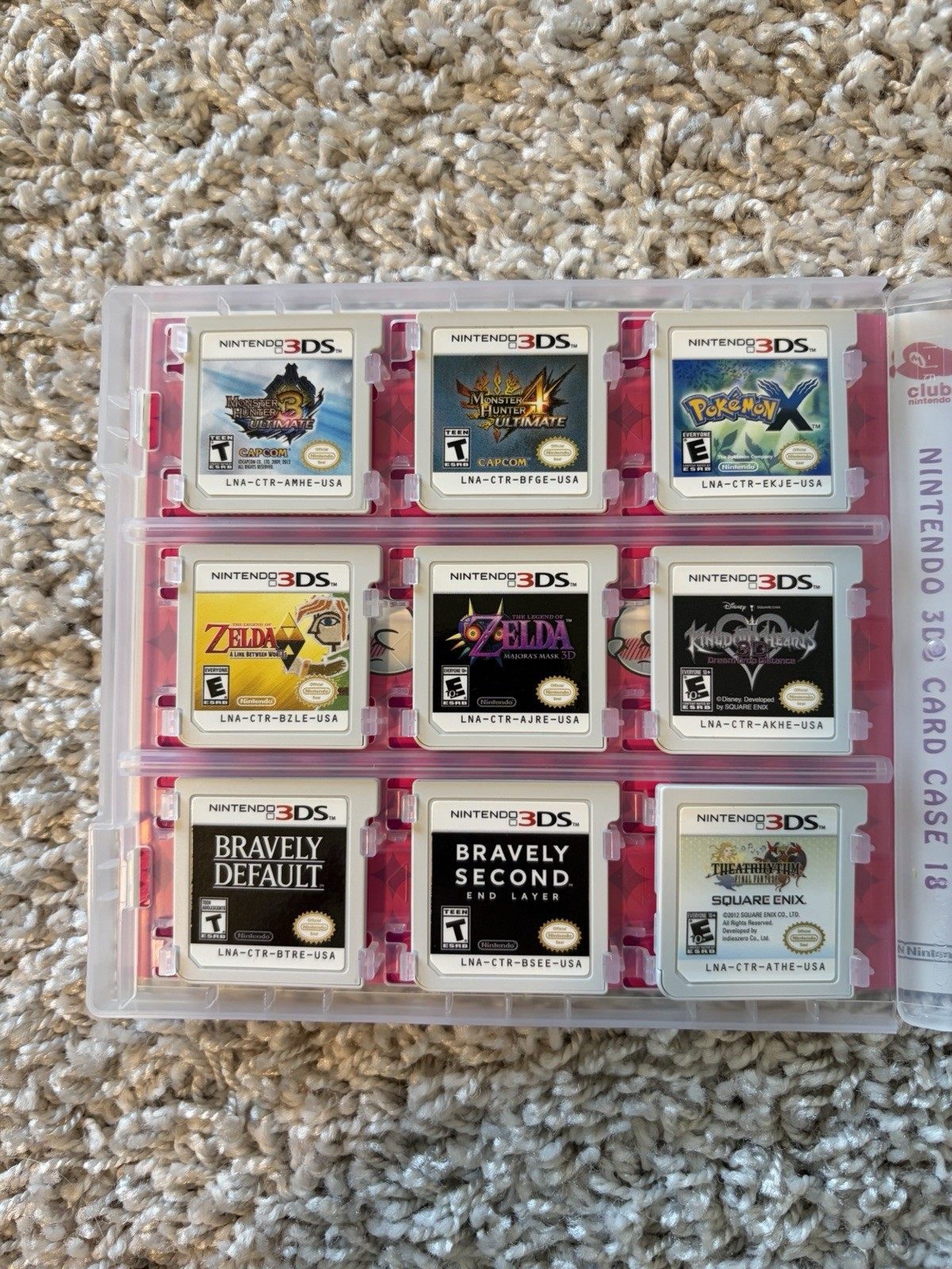 Nintendo 3DS XL Blue/Black Console Bundle + 15 Games & Club Nintendo Accessories
