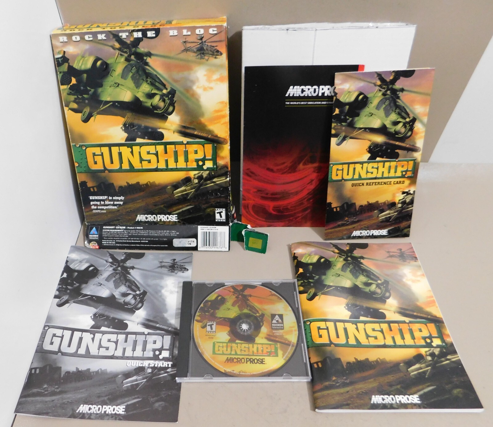 GUNSHIP! PC Big Box Attack Helicopter Simulation Game 2000 Micro Prose Complete