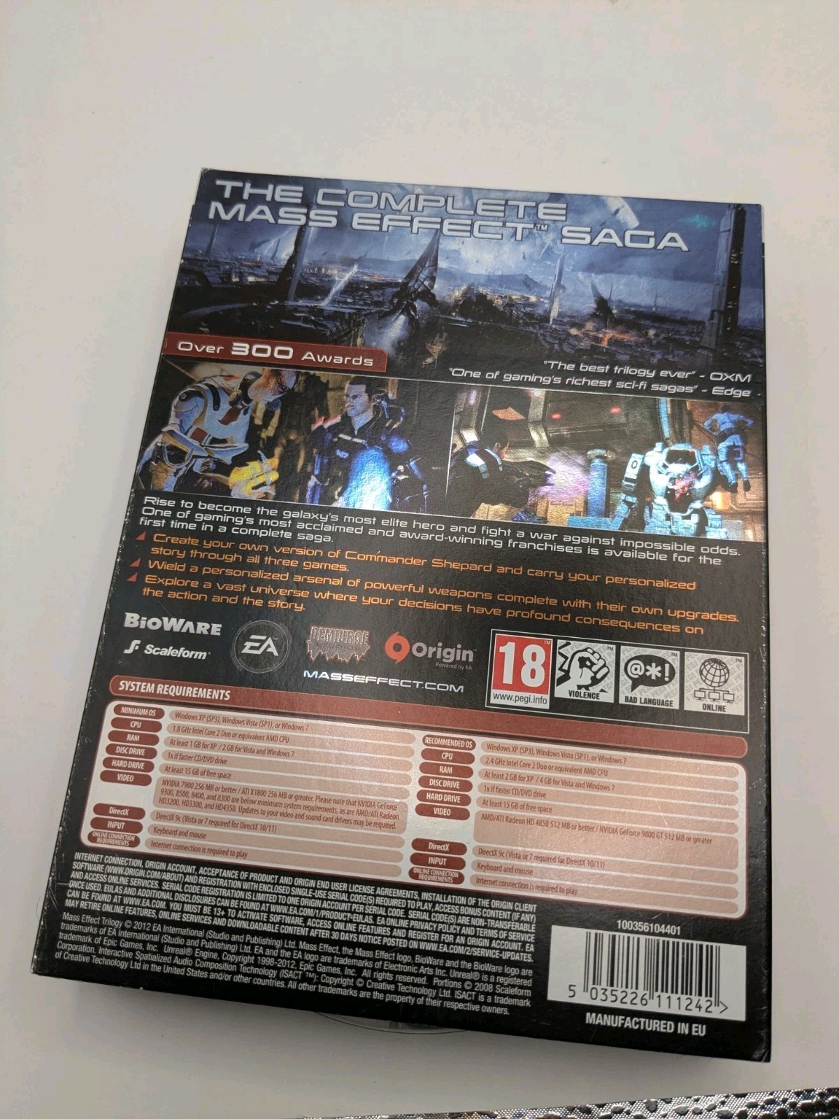 Mass Effect Trilogy PC DVD-ROM | Bioware 2 3 Full Set
