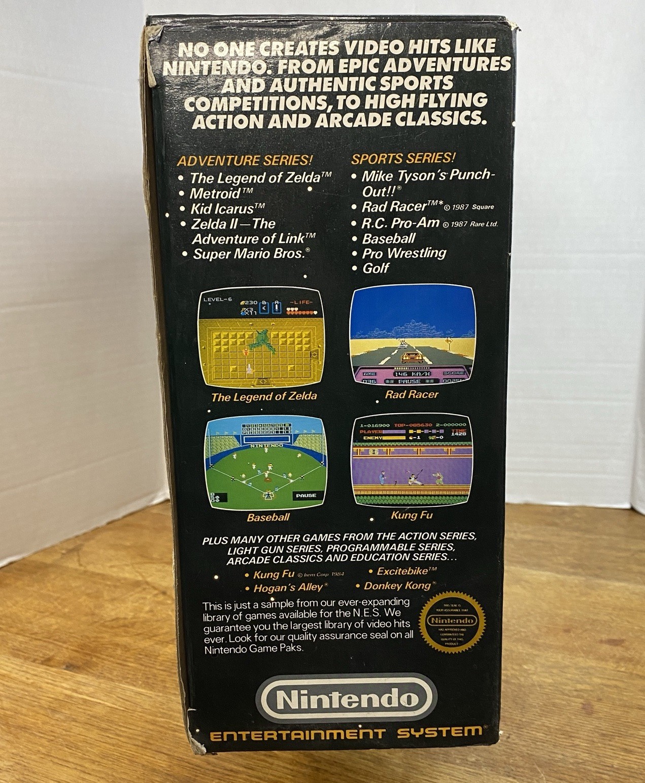 Nintendo NES Action Set – Box Only – Gray Zapper Version – Empty Box Vintage