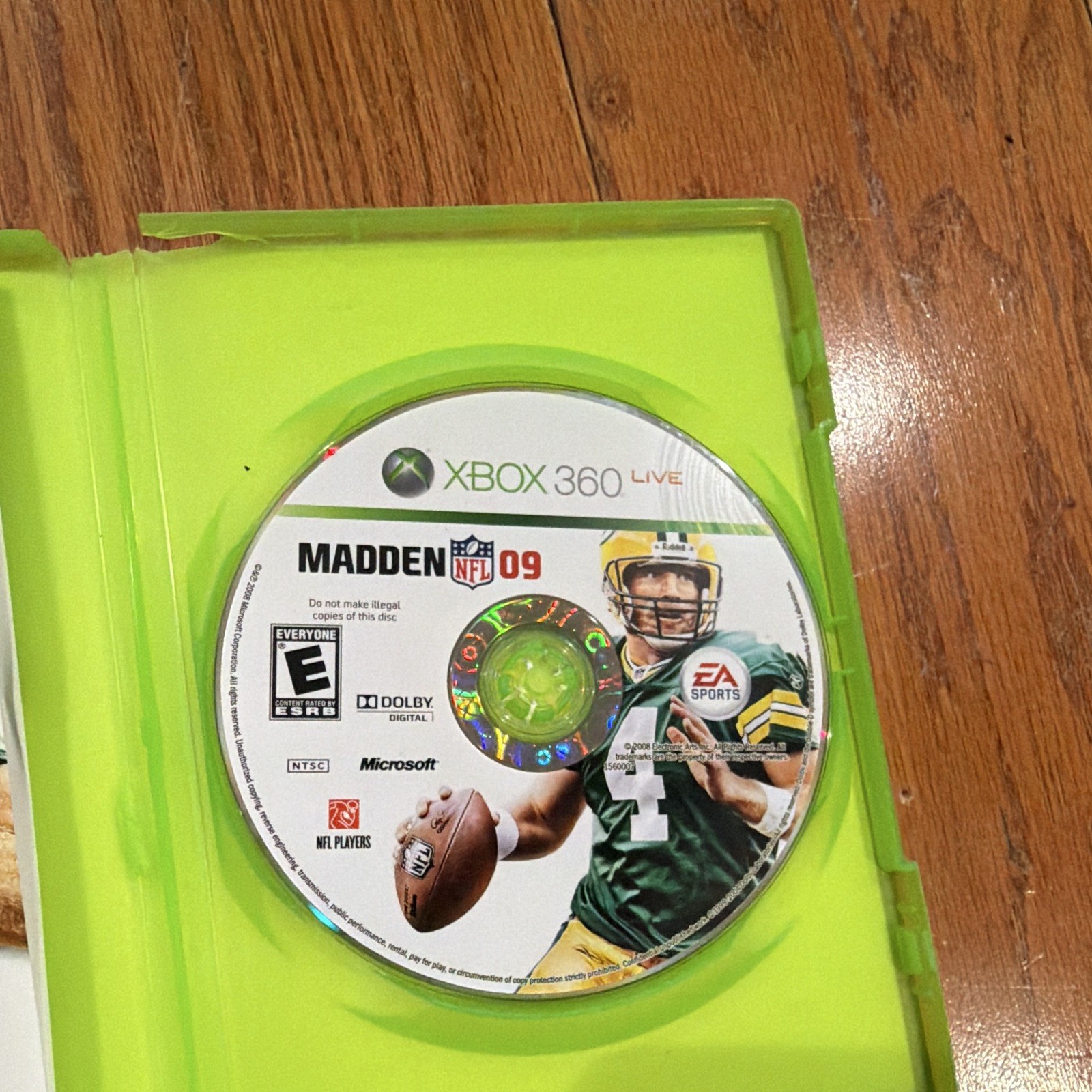 EA Sports Madden NFL 09 (Xbox 360) Complete Case/Disc E Rated NTSC-U/C 2008