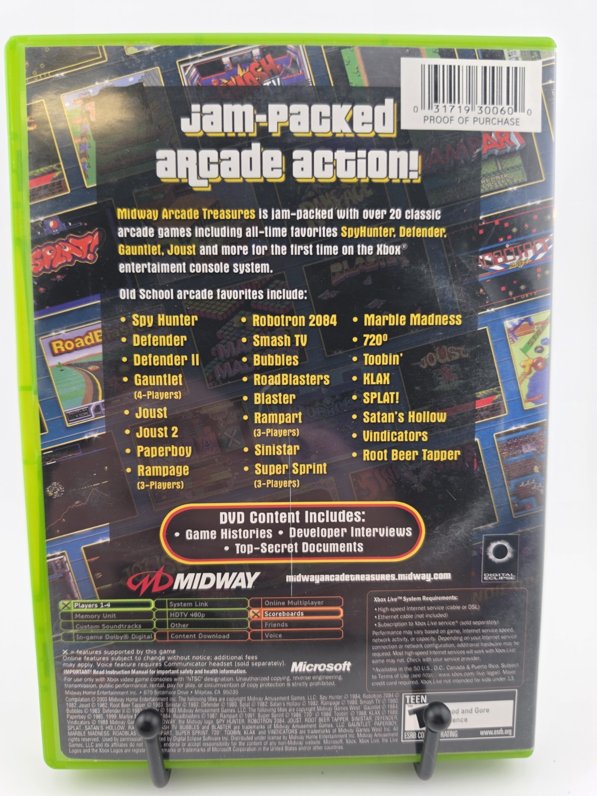 Midway Arcade Treasures (Original Xbox, 2003) – Complete CIB W/ Manual