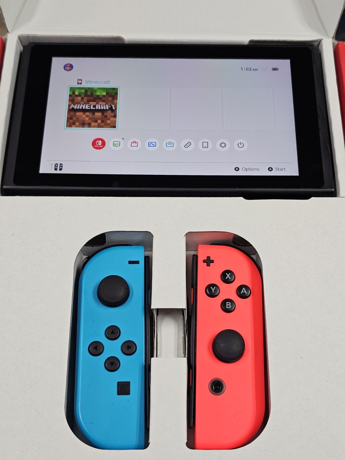 Nintendo Switch Console Bundle Neon Red/Blue Joy-Con Dock HDMI Wi-Fi