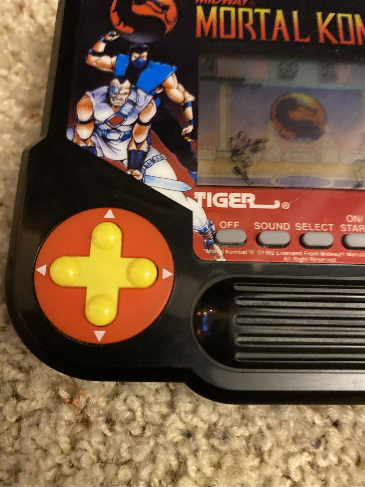 Tiger Midway Mortal Kombat LCD Vintage Electronic Handheld Game Working! Nice!