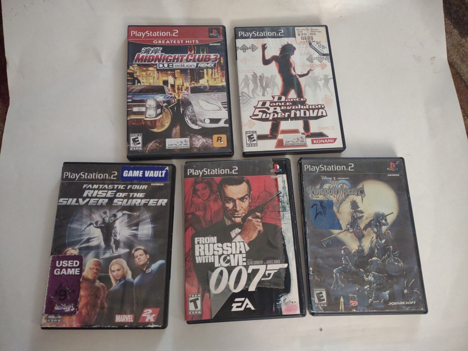 Lot of 12 Multi Platform Empty Game Cases, Manuals, Case Art. Wholesale PS2 Xbox