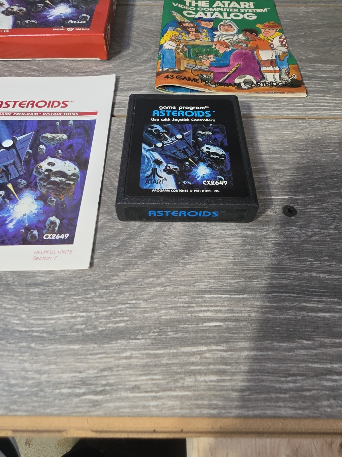 Asteroids (Atari 2600, 1981) w/ Box Manual Tested CIB Complete In Box- [Tested]