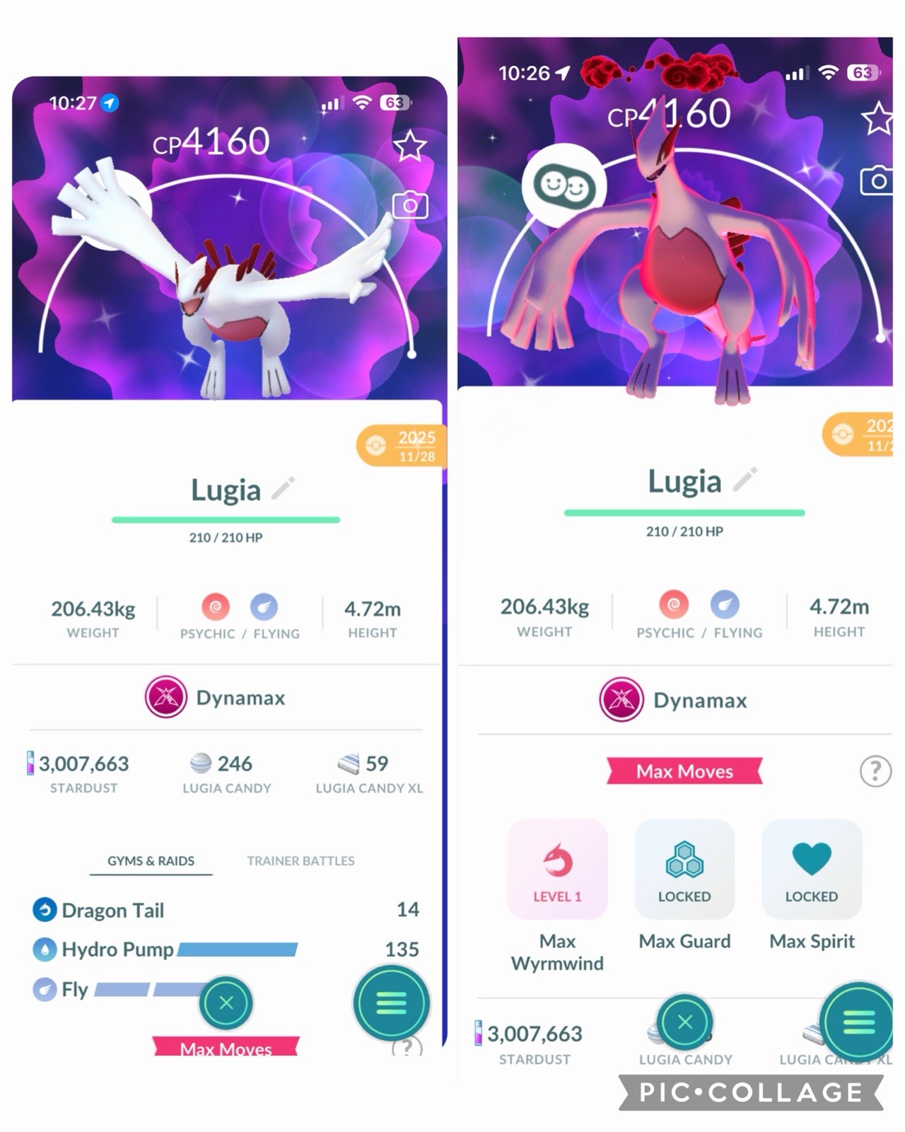 Shiny Dinamax Lugia LVL 50 & Extra Move ✨