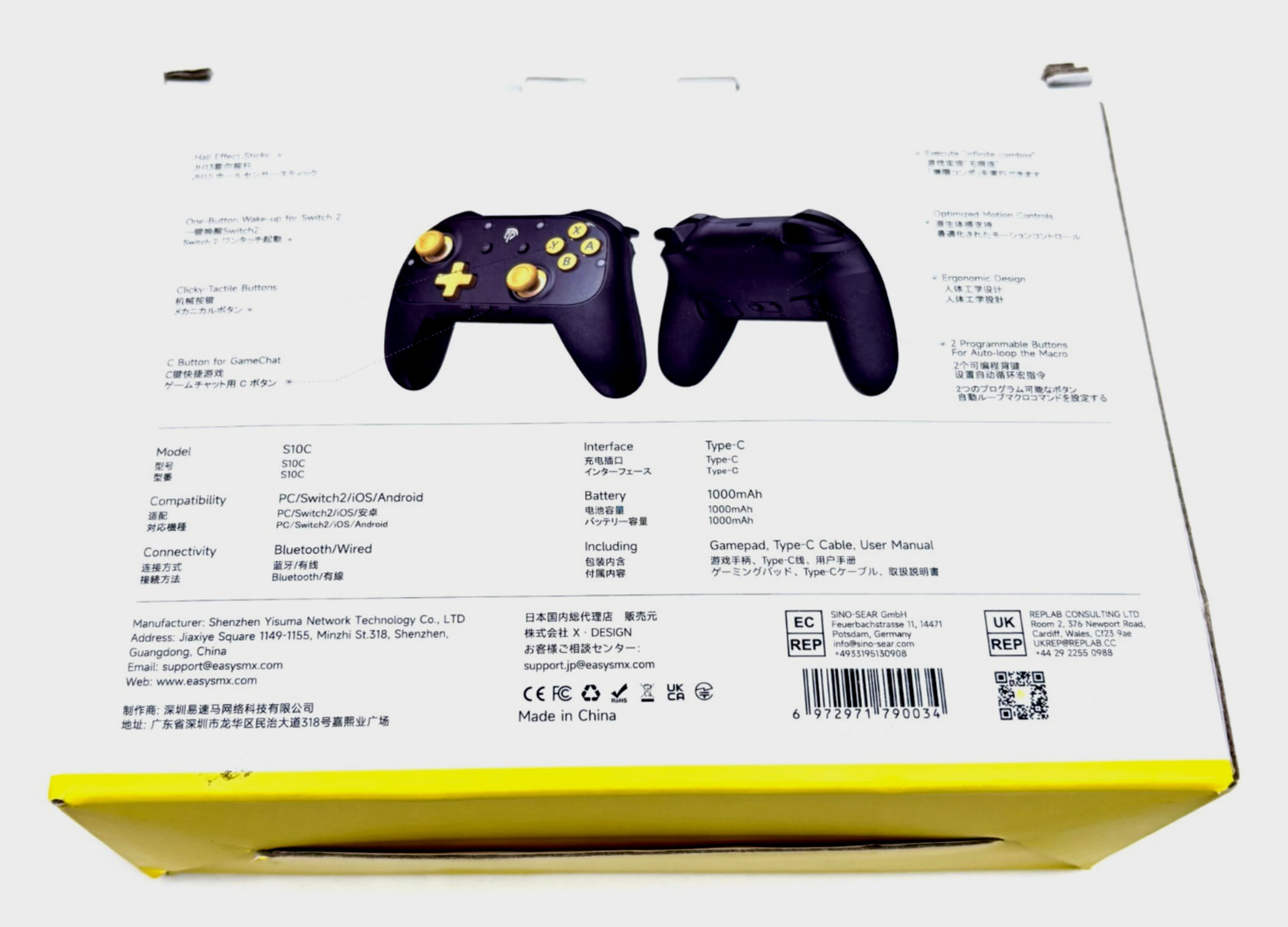 EasySMX S10C Wireless Gaming Controller Multi Platform Black