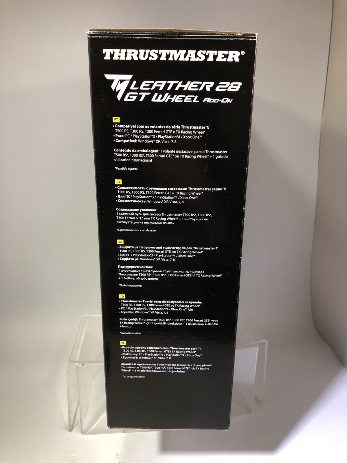 Thrustmaster TM Leather 28 GT Wheel Add-On Open Box Complete W/Box