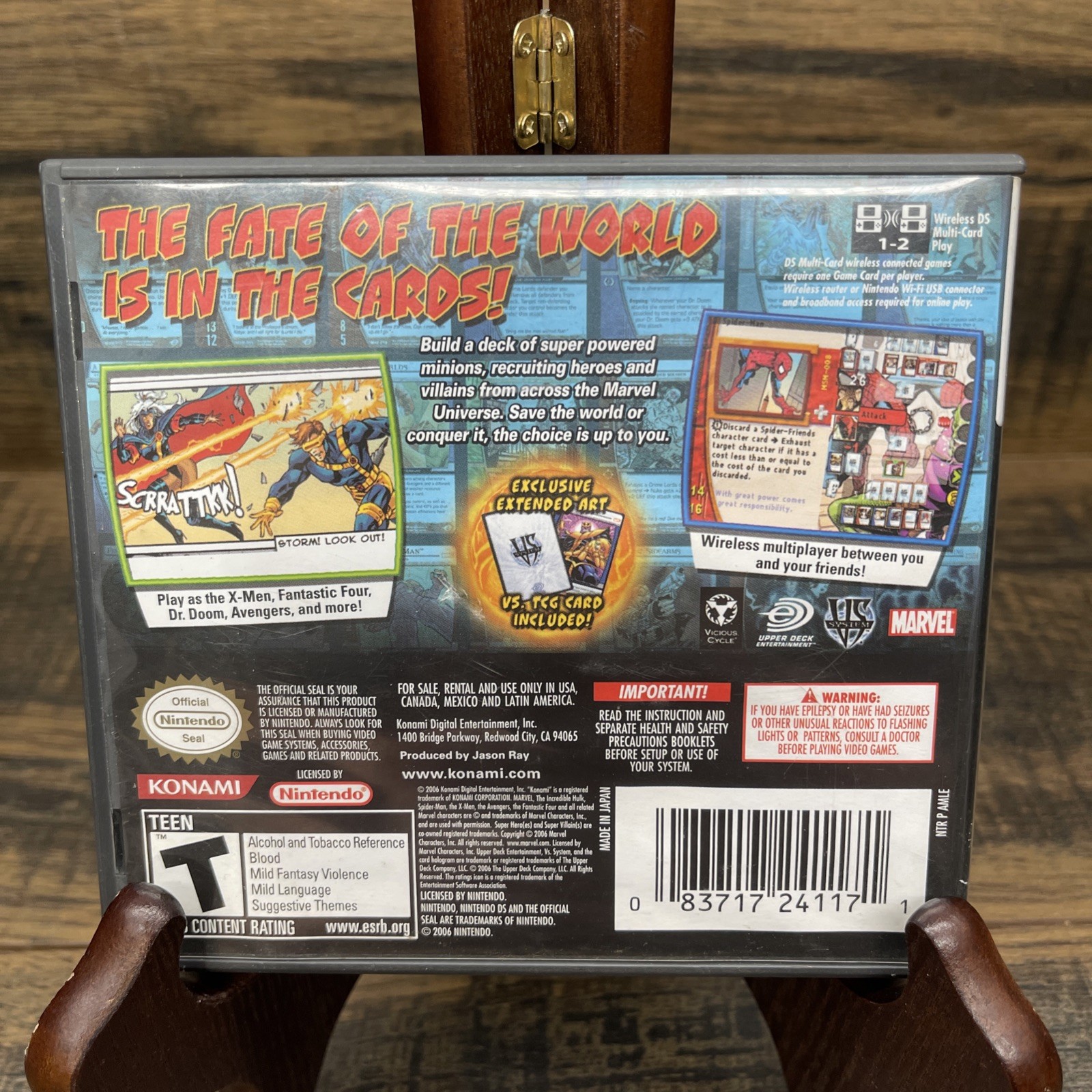 Marvel Trading Card Game (Nintendo DS) Case And Manual ONLY No Game USA Version