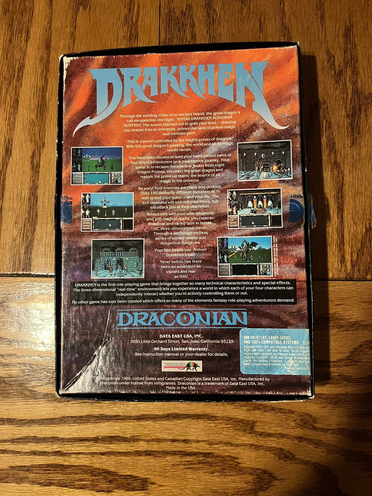 COMPLETE! Drakkhen by Draconian IBM PC Game 5.25” (Missing Figurine)
