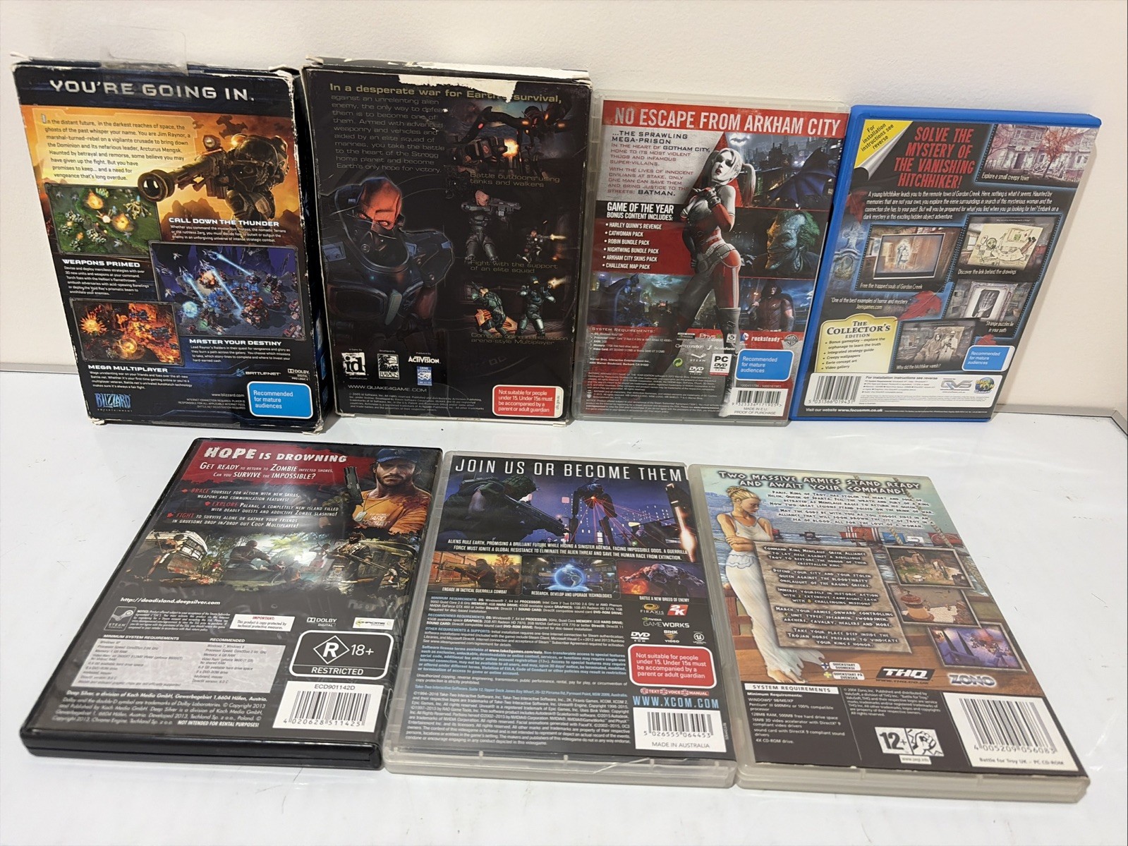 PC CD-Rom Game Bundle – 7 x Fans Toal – Rated M, MA15+ & R18+ – Some Manuals