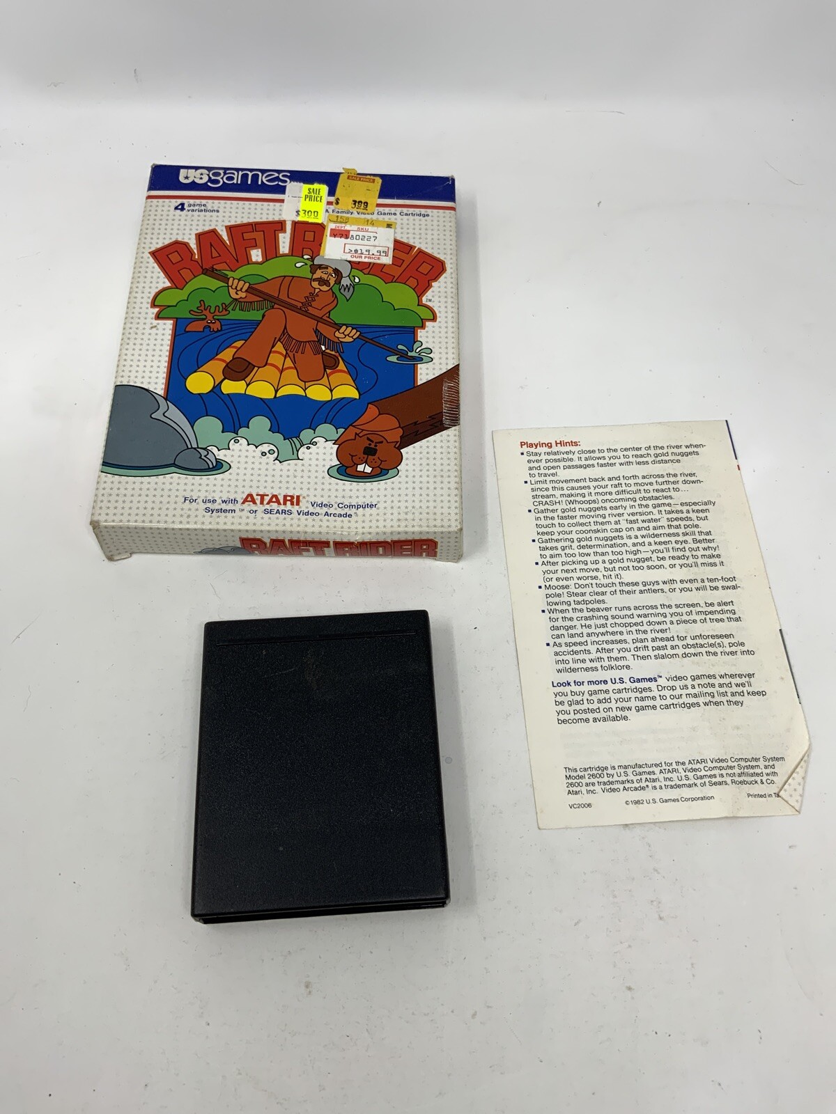 Raft Rider (Atari 2600, 1982) Complete In Box Tested And Working