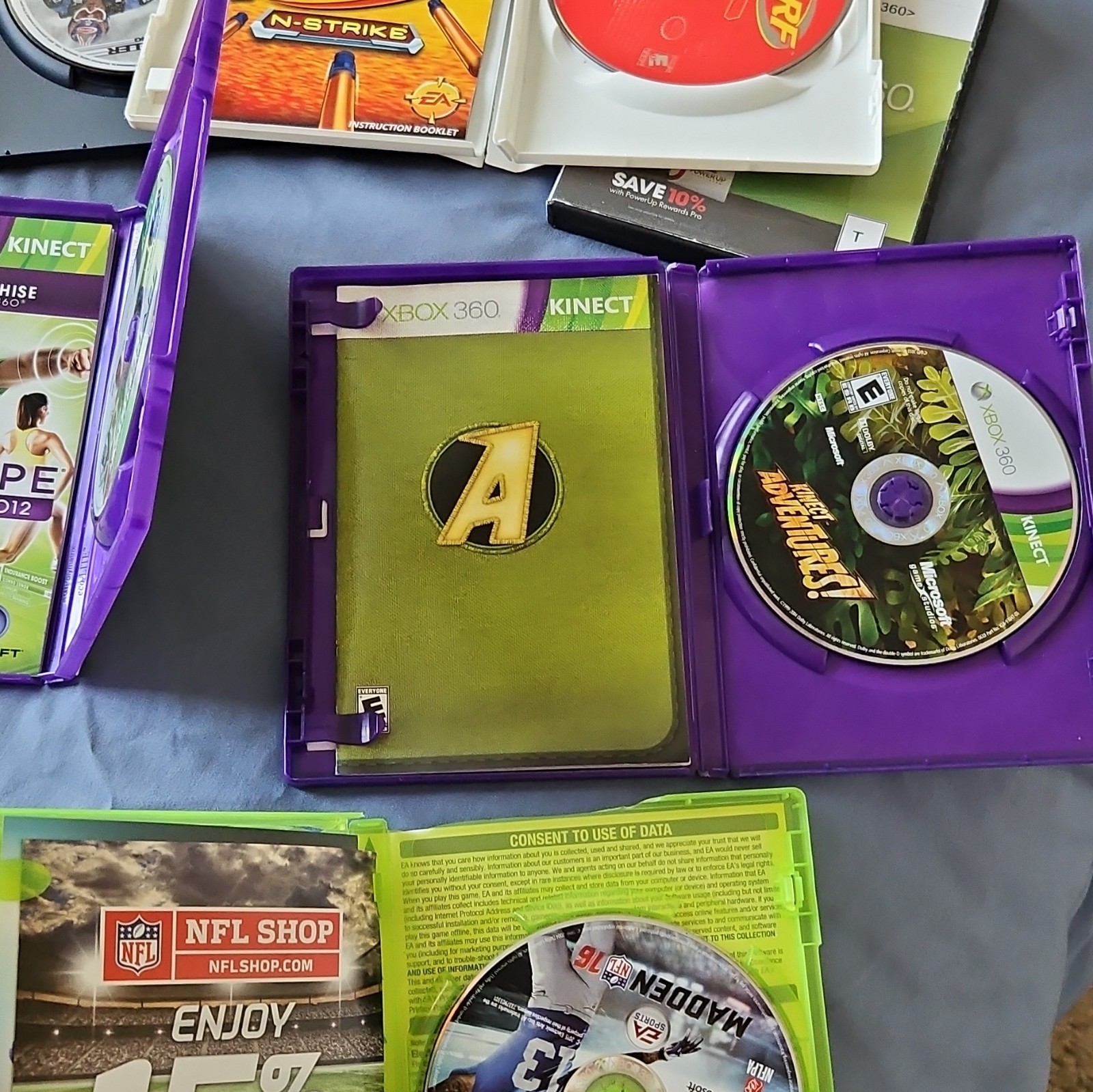 Microsoft Nintendo Mixed Lot Video Games Xbox 360 Kinect Wii PS2. Untested.