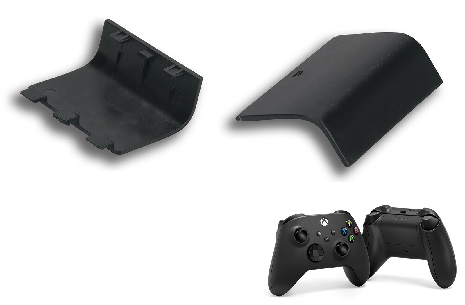 Lot of 2 Battery Cover Lid Door Replacement Repair For Xbox One Series S X Black