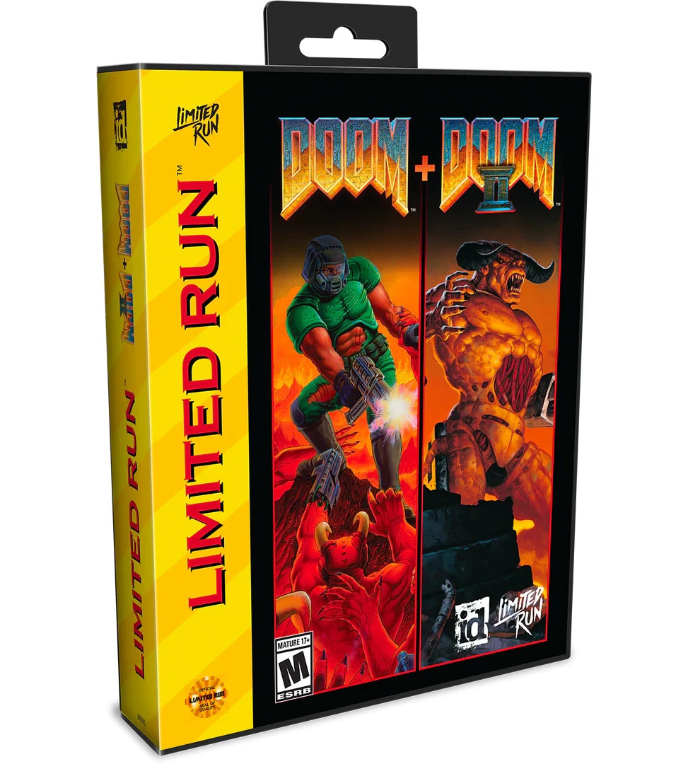 DOOM + DOOM II 1 + 2 (PS5) Limited Run Games 10th Anniversary Variant Cover