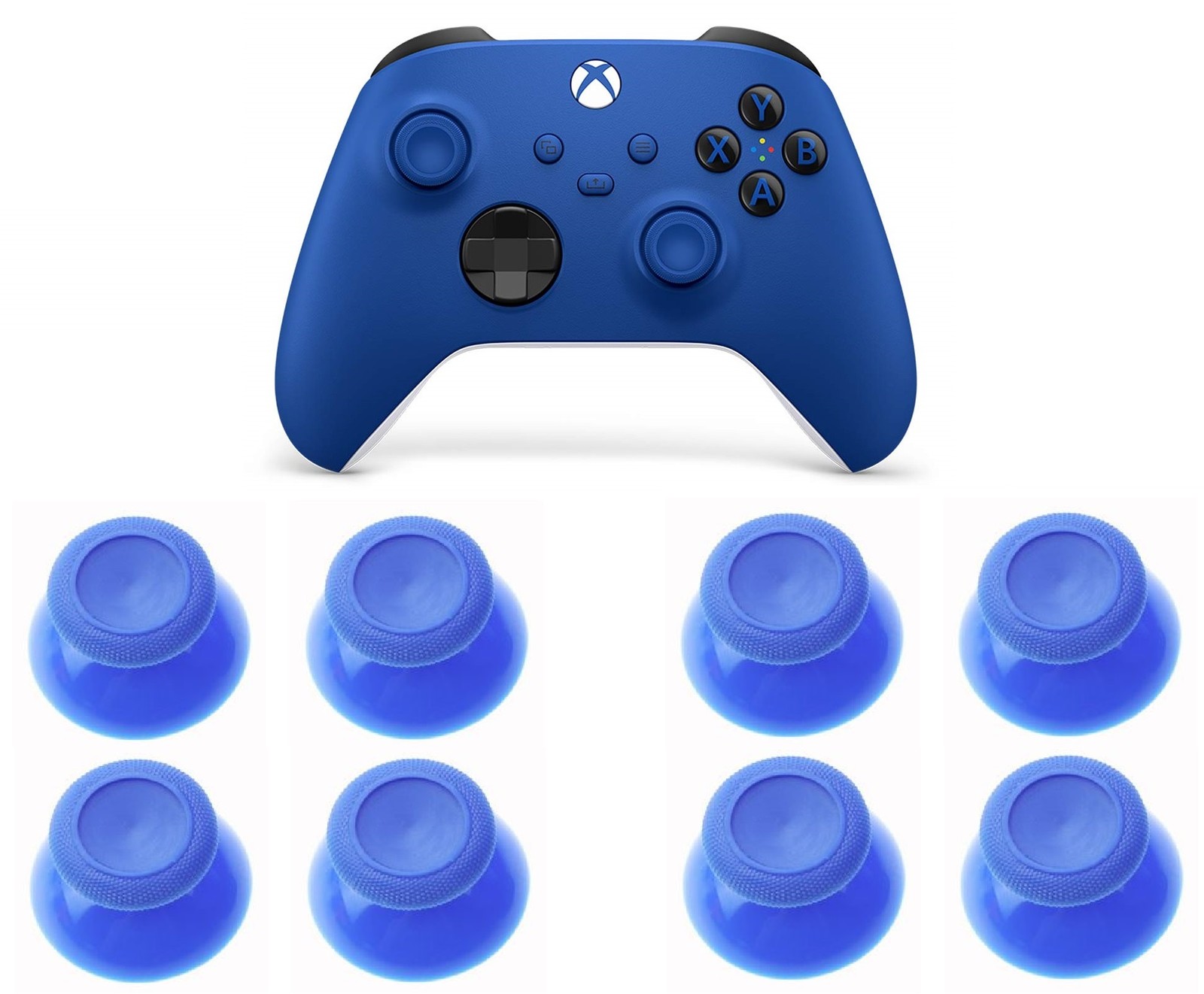 Microsoft Xbox One Series S X 8pc Analog Thumbstick Joystick Shock Blue 1914