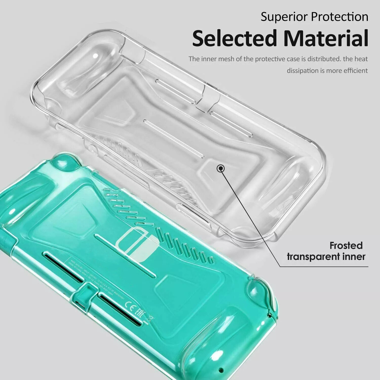 For Nintendo Switch Lite Case – Clear Soft TPU Silicone Transparent Back Cover