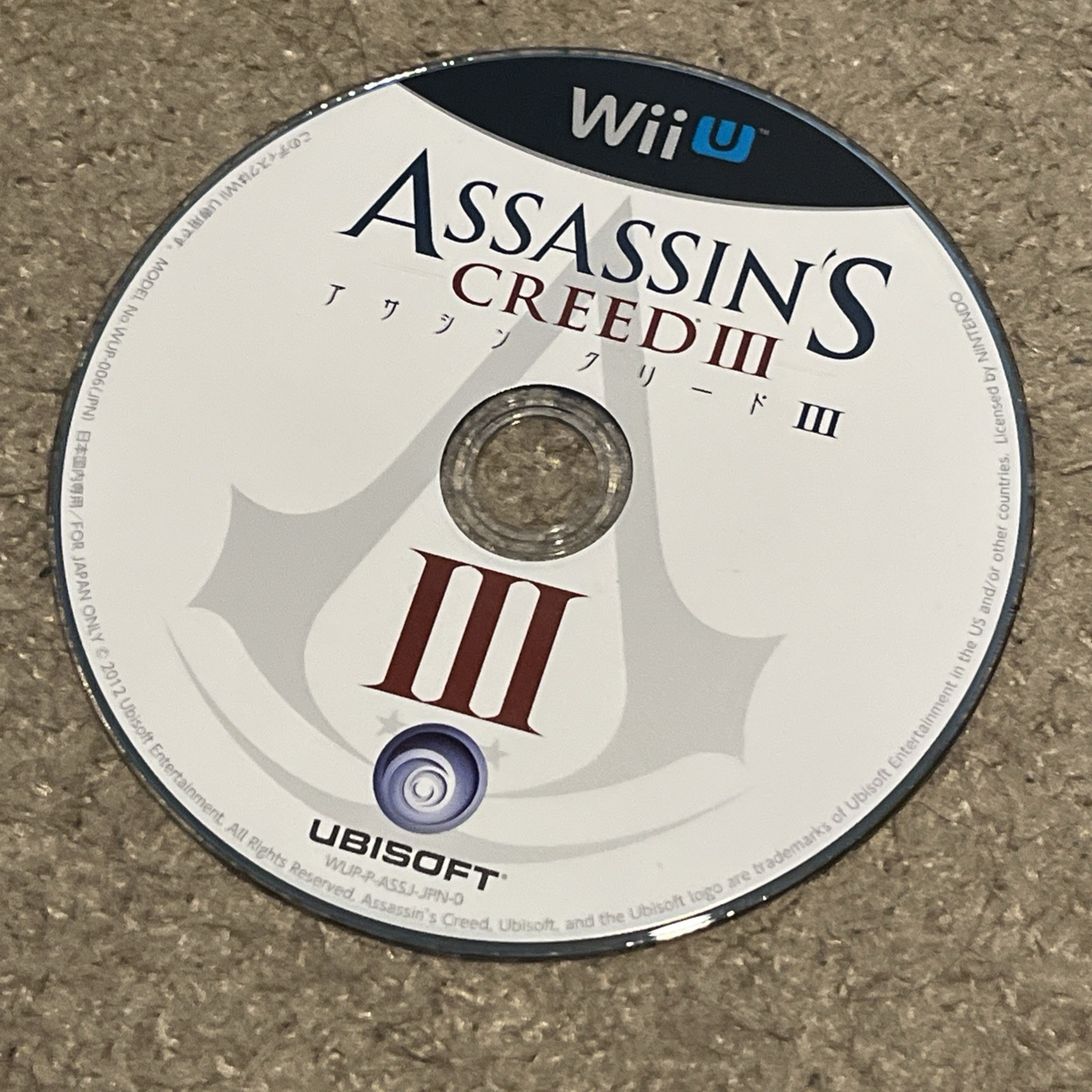 Assassin’s Creed III 3 Wii U Video Game NTSC-J JPN Japan Import Ubisoft Complete