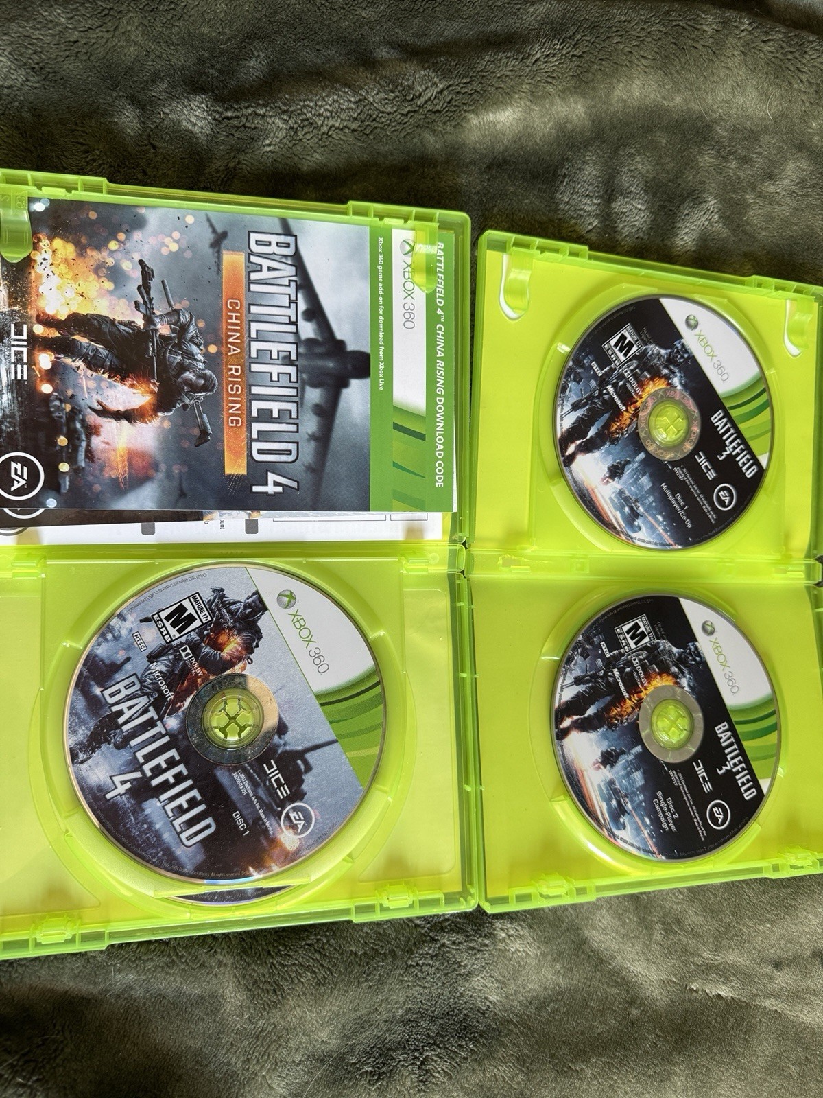 Battlefield 3 & Battlefield 4 Xbox 360 Lot Tested BF4 CIB BF3 Case & Discs
