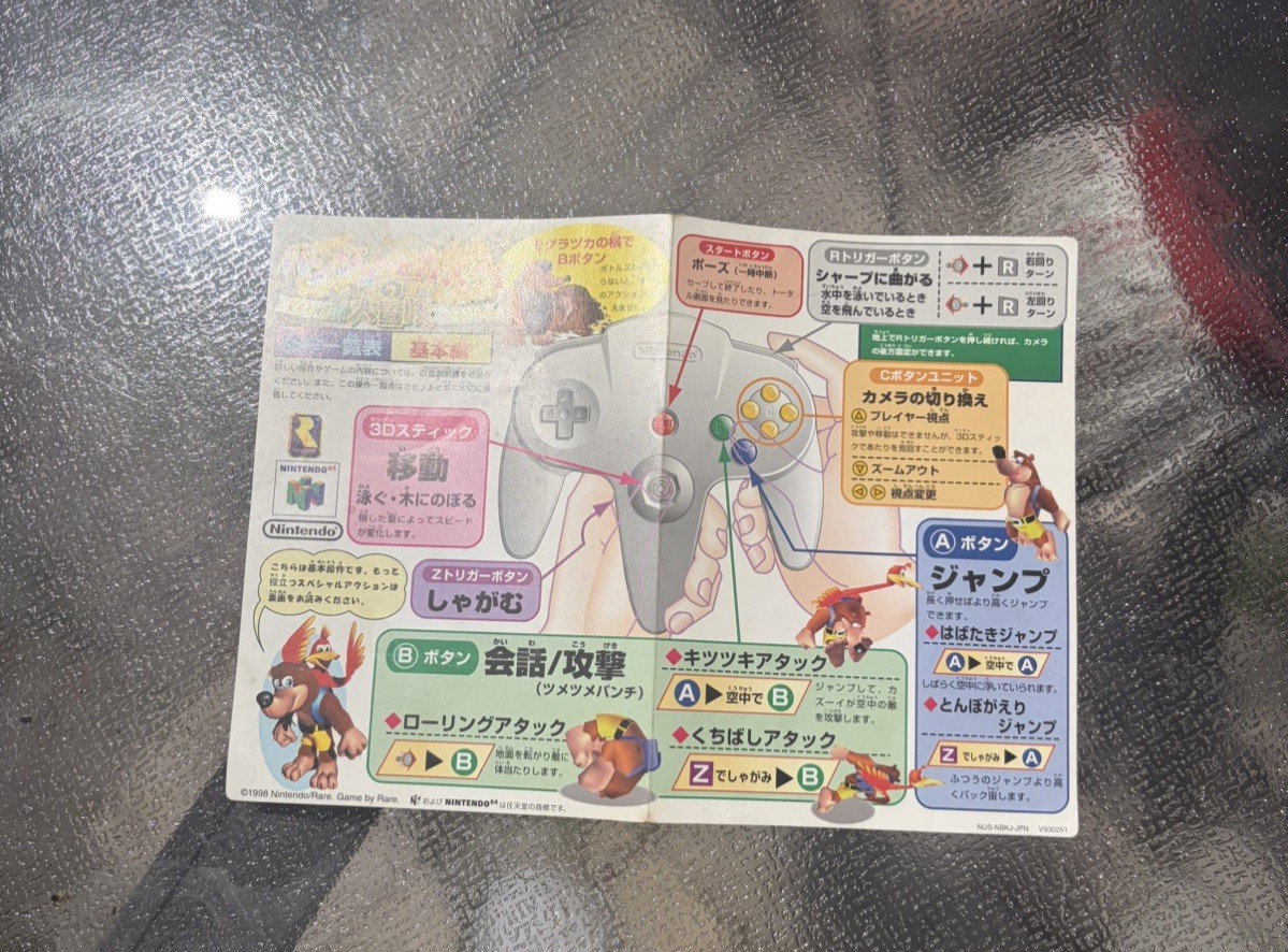 * Japan Import – Banjo Kazooie Daibouken (Nintendo 64 N64) Complete CIB