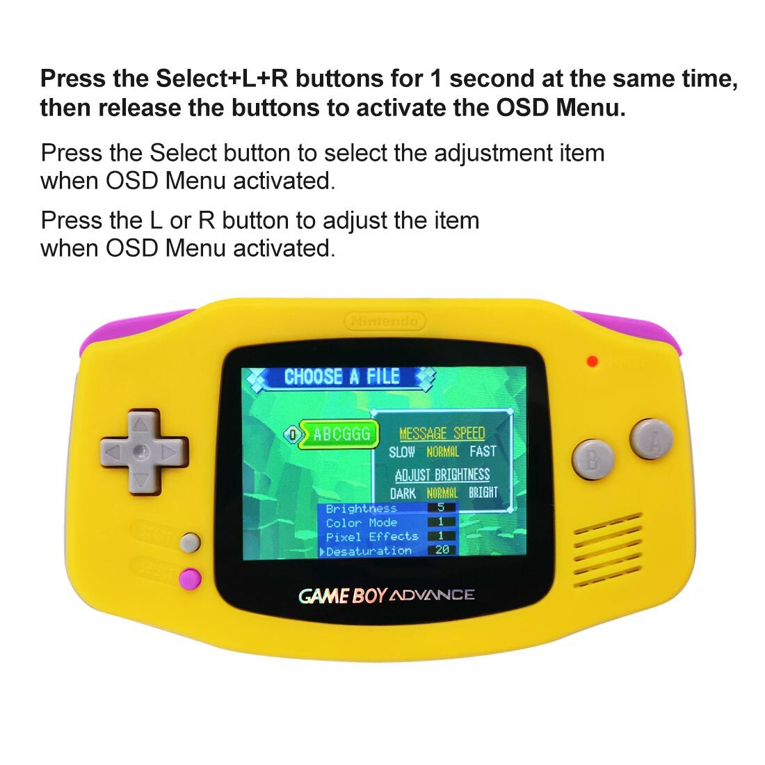 Gameboy Advance IPS V5 Laminated 1800mAh Screen Battery Mod No Solder + Shell