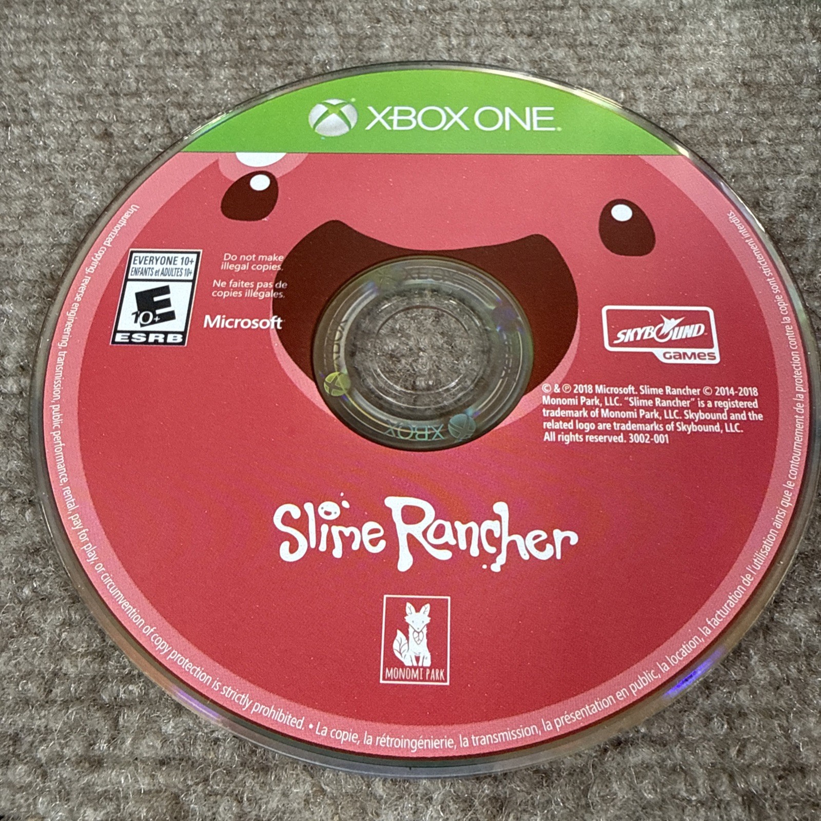 Slime Rancher Xbox One Enhanced Ultra HD Booklet CIB Adult Owned Excellent Disc