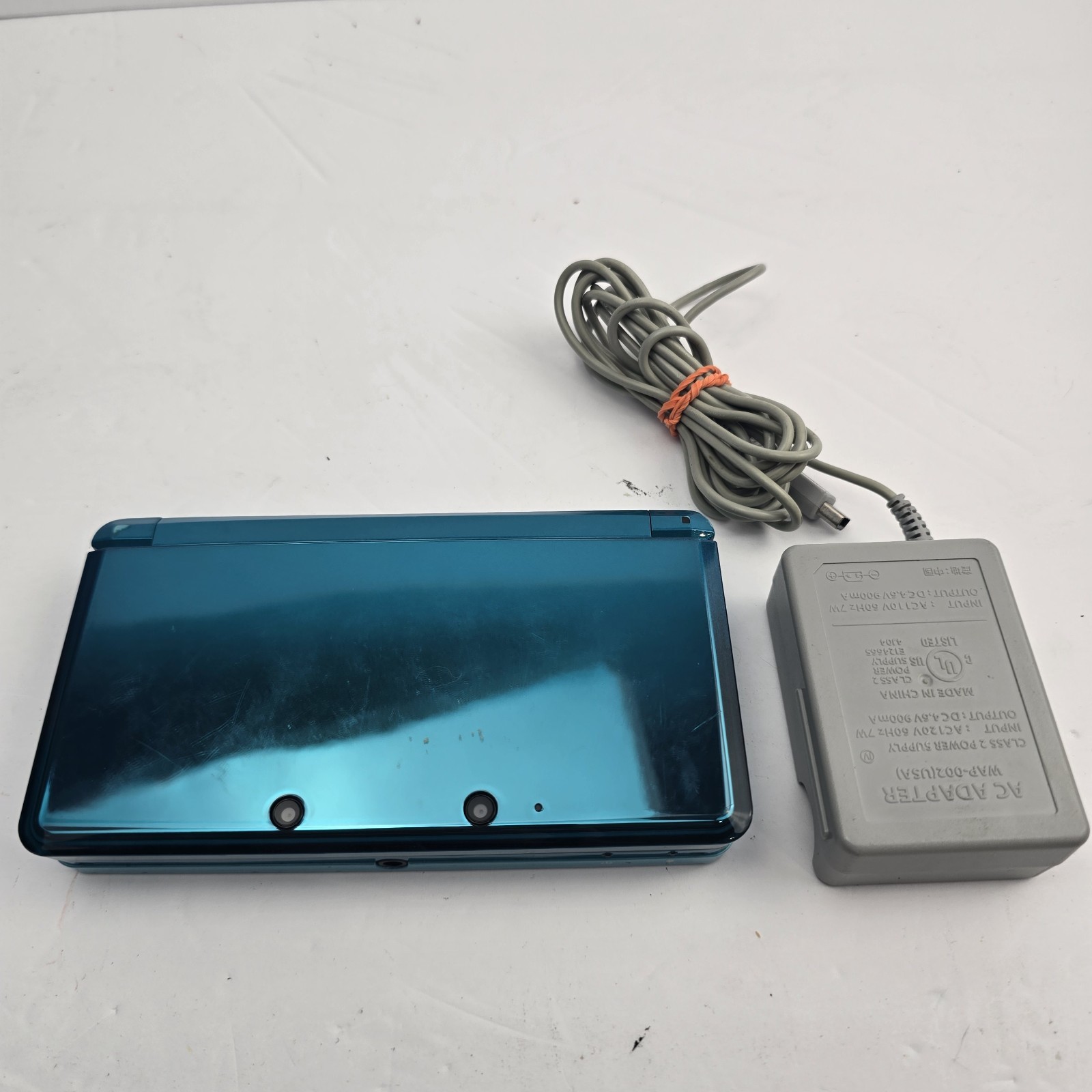 Nintendo 3DS Handheld System Aqua Blue Tested Working Charger No Stylus