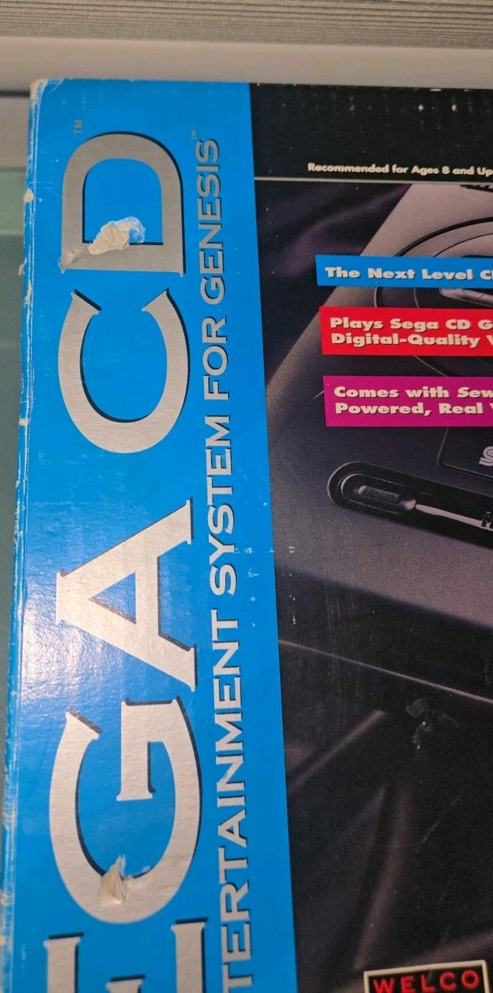 Sega CD Console Version 2 with Original Box, With Majesco Sega Genesis II, READ!