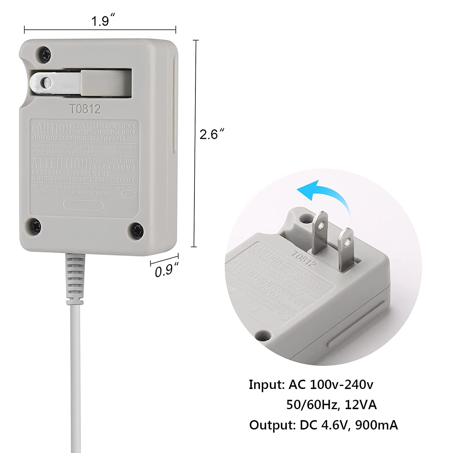 LOT AC Adapter Home Wall Charger Cable for Nintendo DSi/ 2DS/ 3DS/ DSi XL System