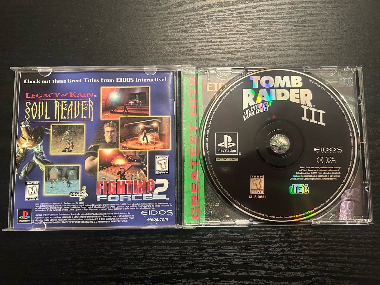 Tomb Raider III 3 PlayStation 1, CIB Greatest Hits Edition, Tested