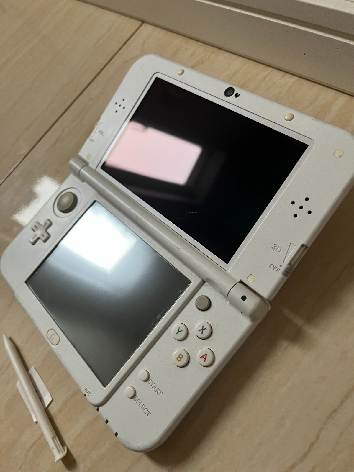 TOP IPS Nintendo new 3DS LL XL Pearl White Console Japanese Excellent T024