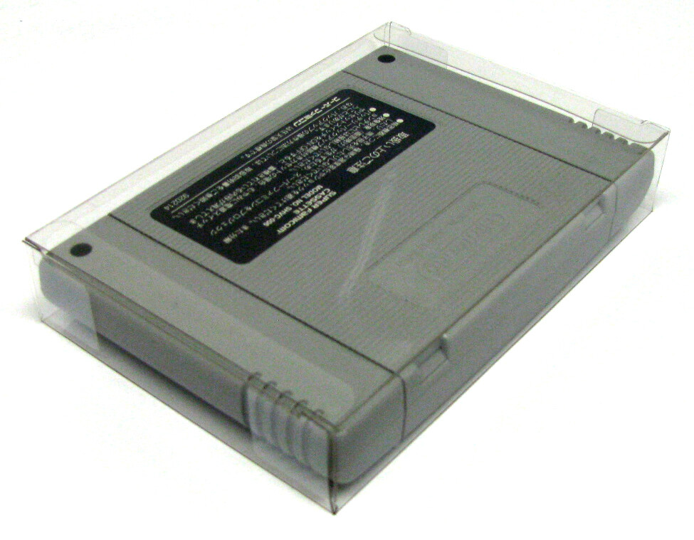 10X NINTENDO SUPER FAMICOM GAME CARTRIDGE – CLEAR PROTECTIVE BOX PROTECTORS