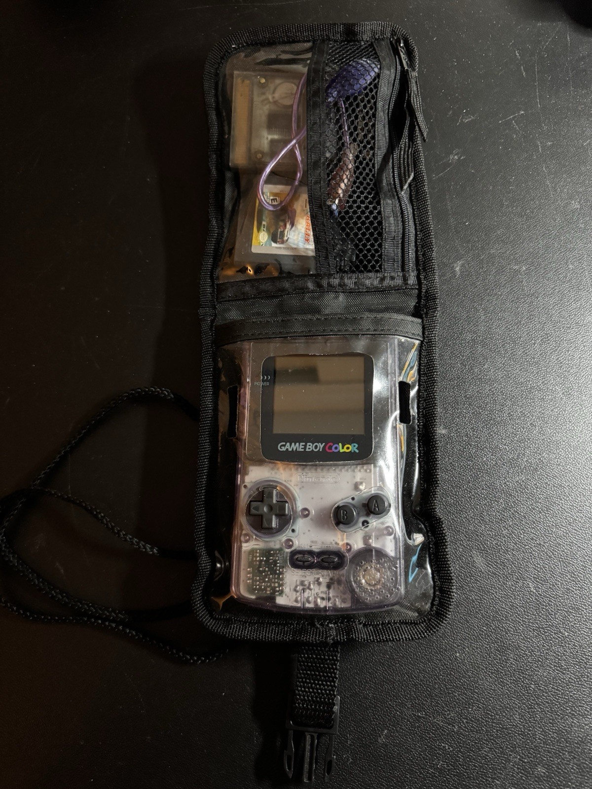 Nintendo Game Boy Color Atomic Purple W/ 2 Games Star Wars Episode One Racer GBC